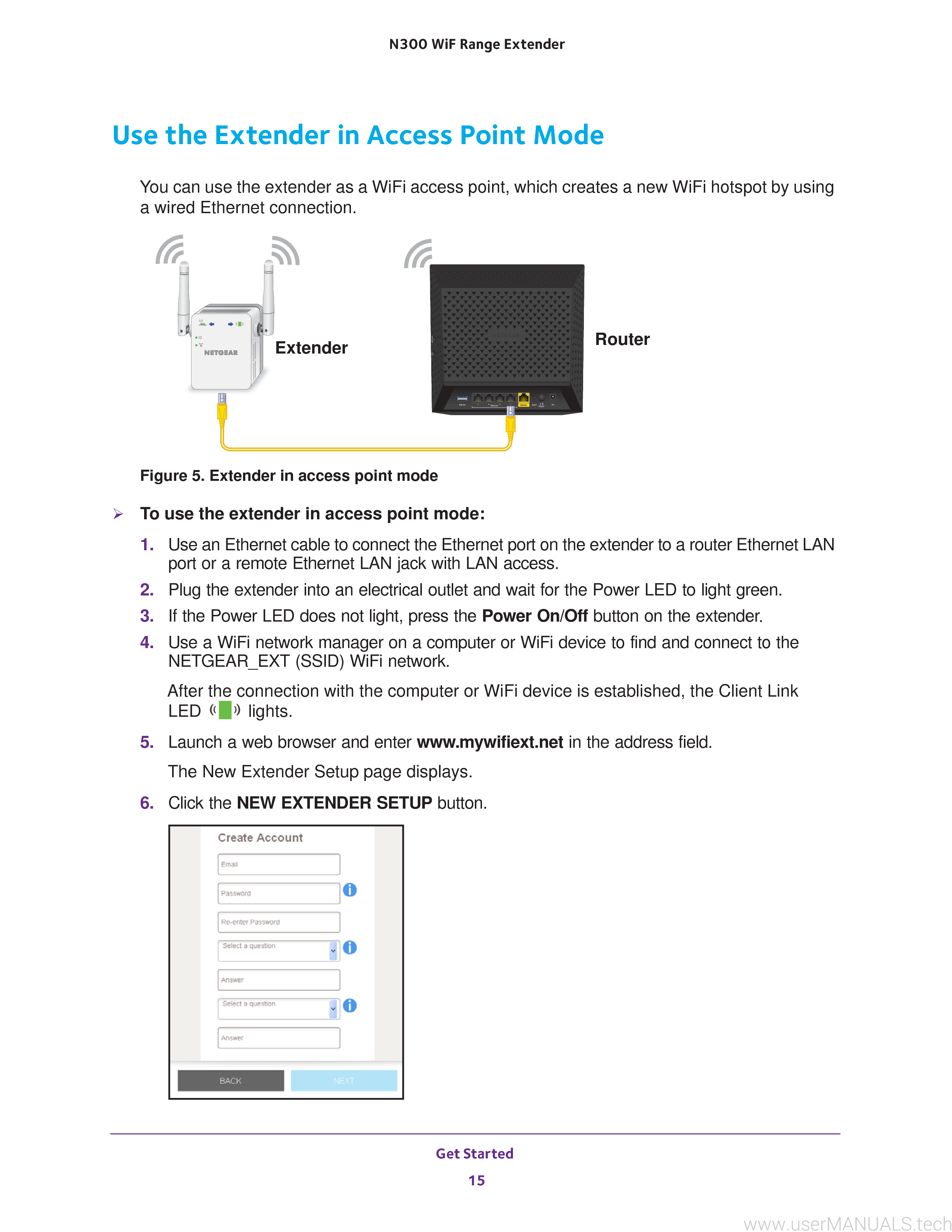 Netgear Wn Rpv N Wifi Range Extender User Manual Page