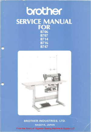 Page 1
From  the library  of: Superior  Sewing Machine  & Supply  LLC  
