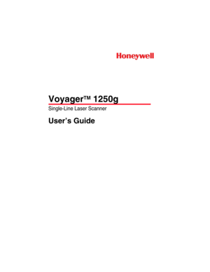 Page 1™ 
VoyagerTM 1250g
Single-Line Laser Scanner
User’s Guide 