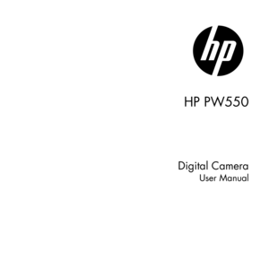 Page 1HP PW550
Digital Camera
User Manual 