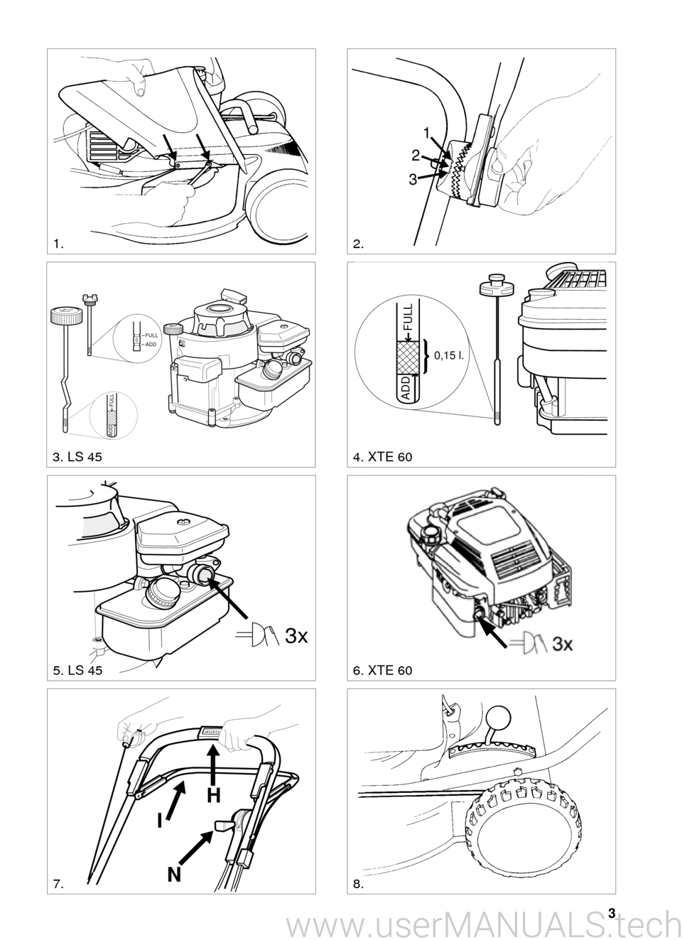 Lawn Mower 8211 0225 07 Stiga Tornado Operators Manual Swedish Version