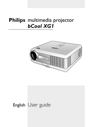 Page 1multimedia projector
bCool XG1Philips
User guide
English 
