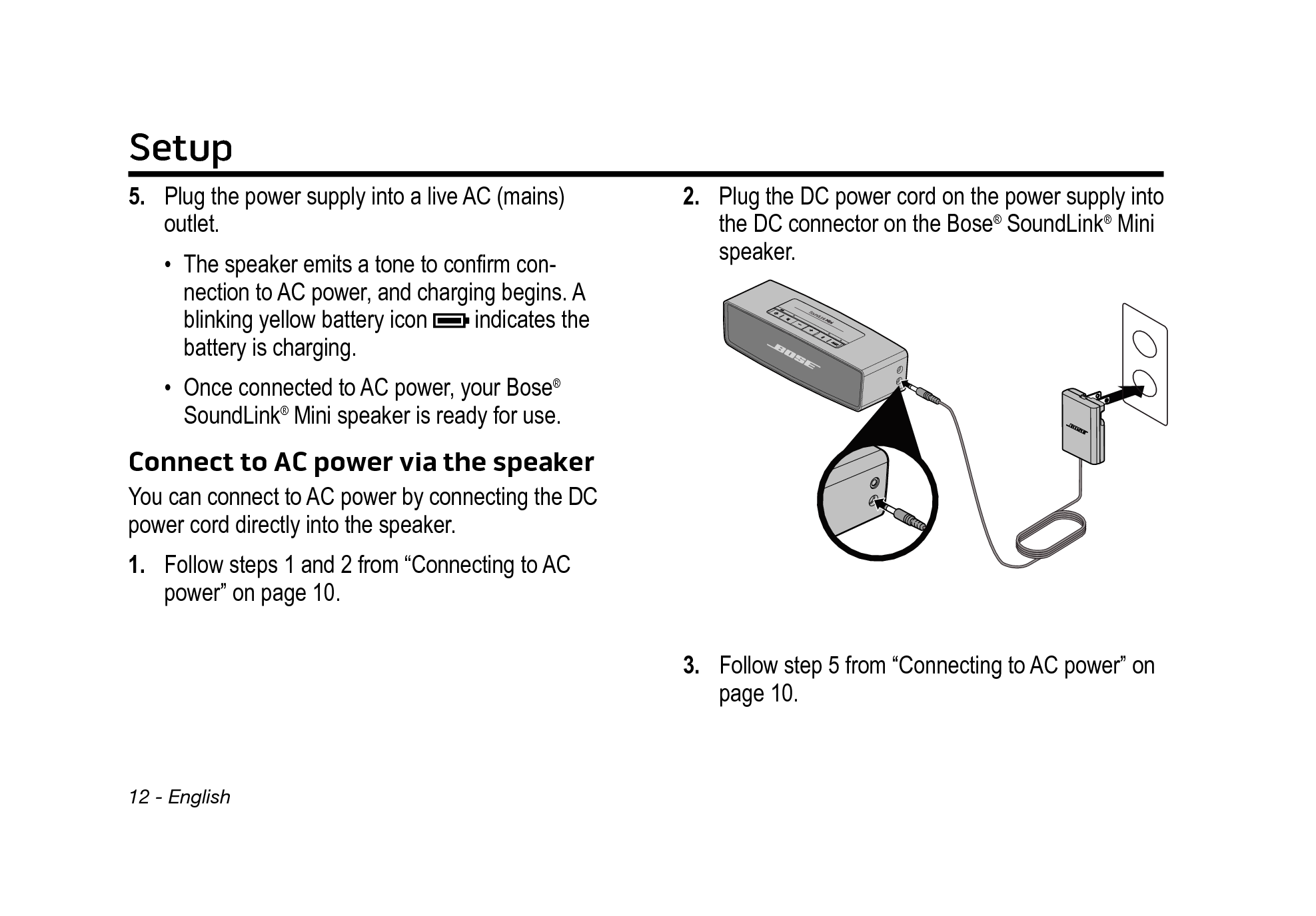 Bose SoundLink Mini Bluetooth speaker User Manual, Page: 2