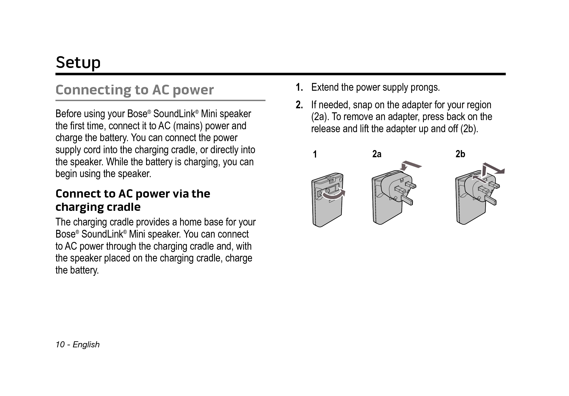 Bose SoundLink Mini Bluetooth speaker User Manual