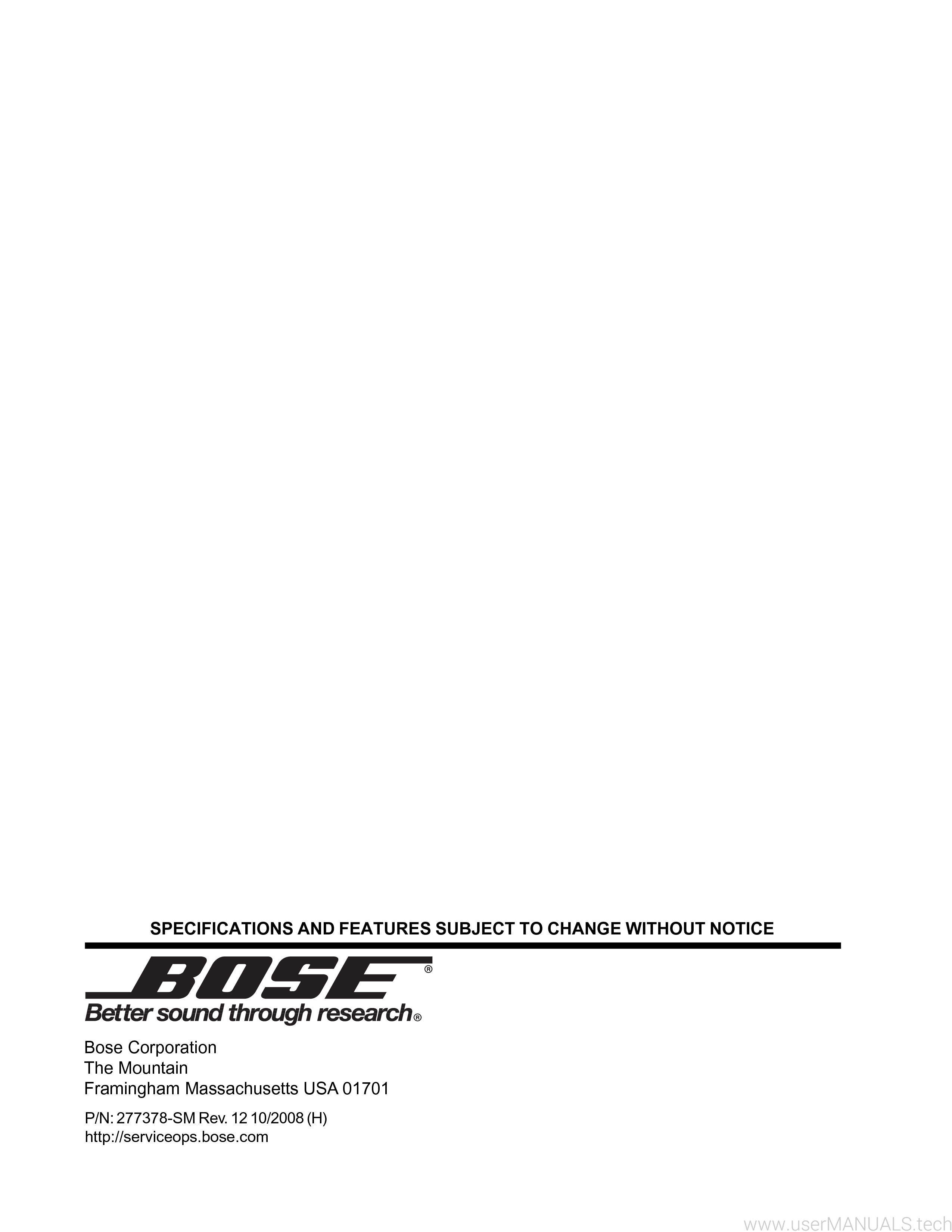 Bose Sounddock 1 Service Manual, Page: 3