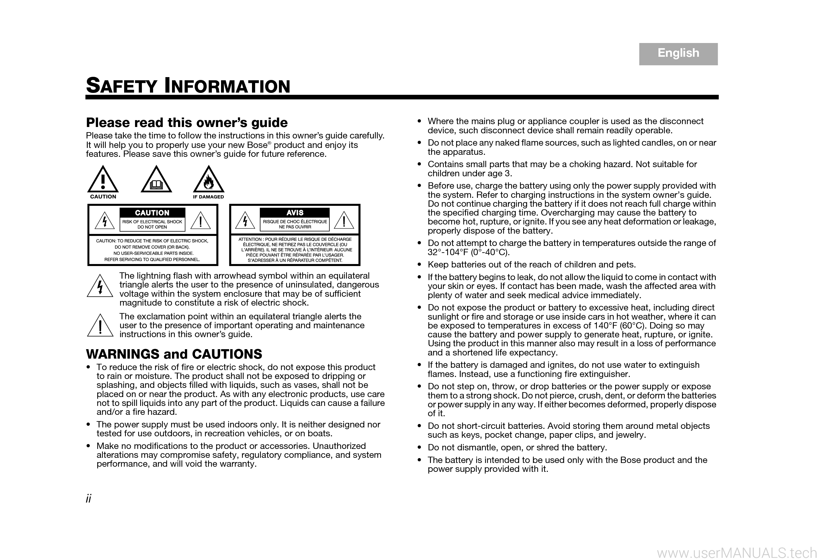 Bose Soundlink 1 User Manual