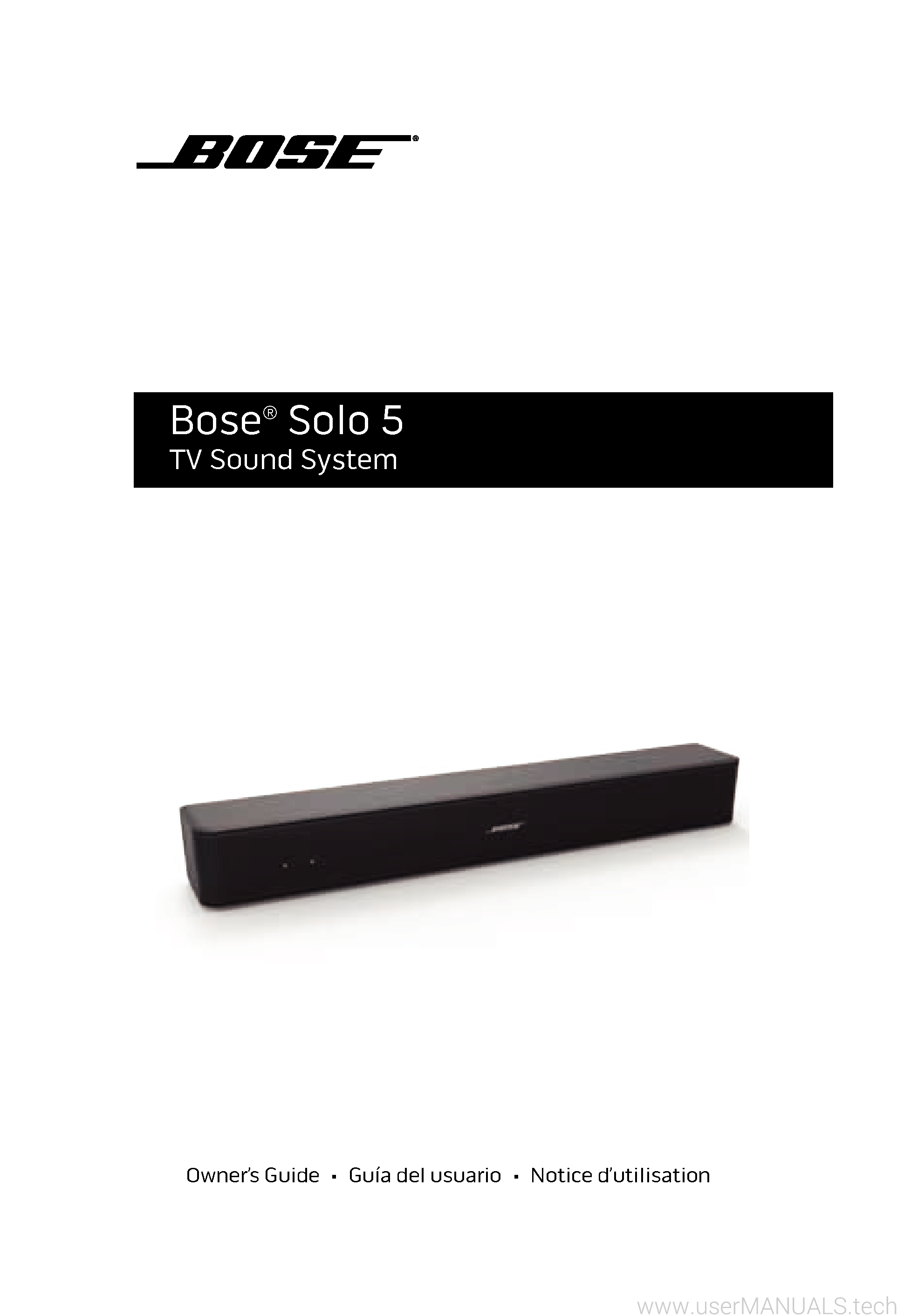 Bose Solo 5 Manual