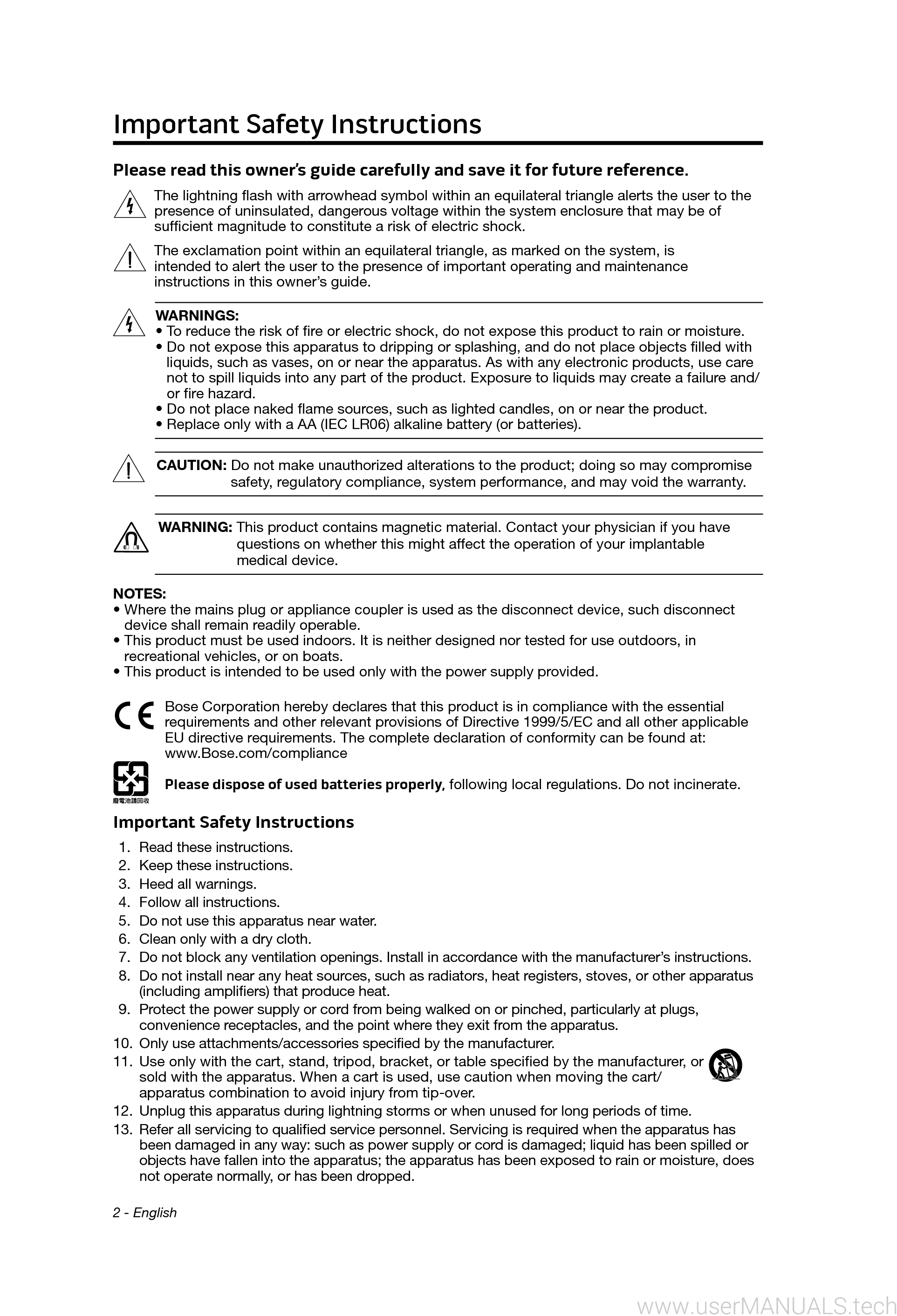 Bose Solo 5 Manual