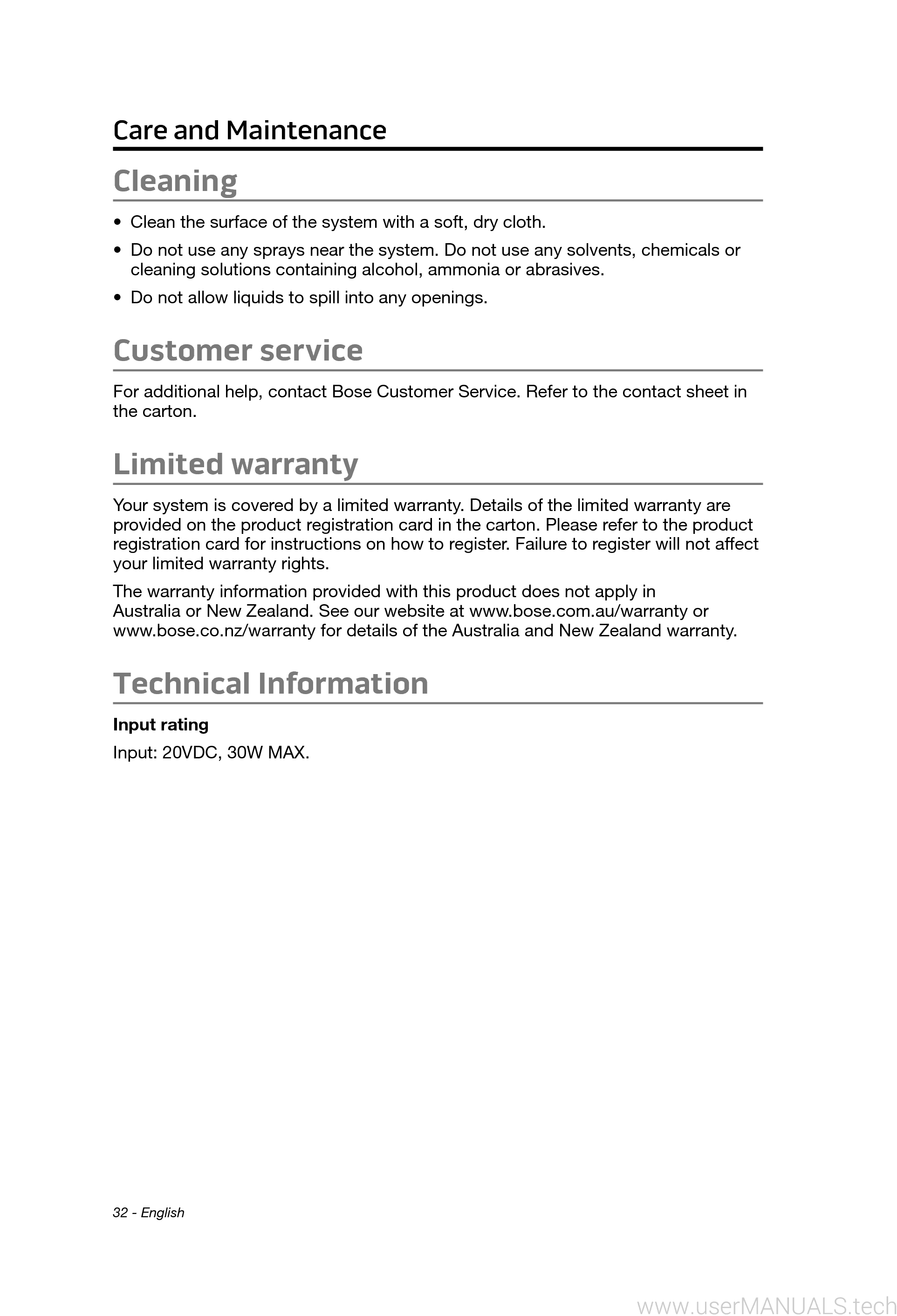 Bose Solo 5 Manual, Page 4