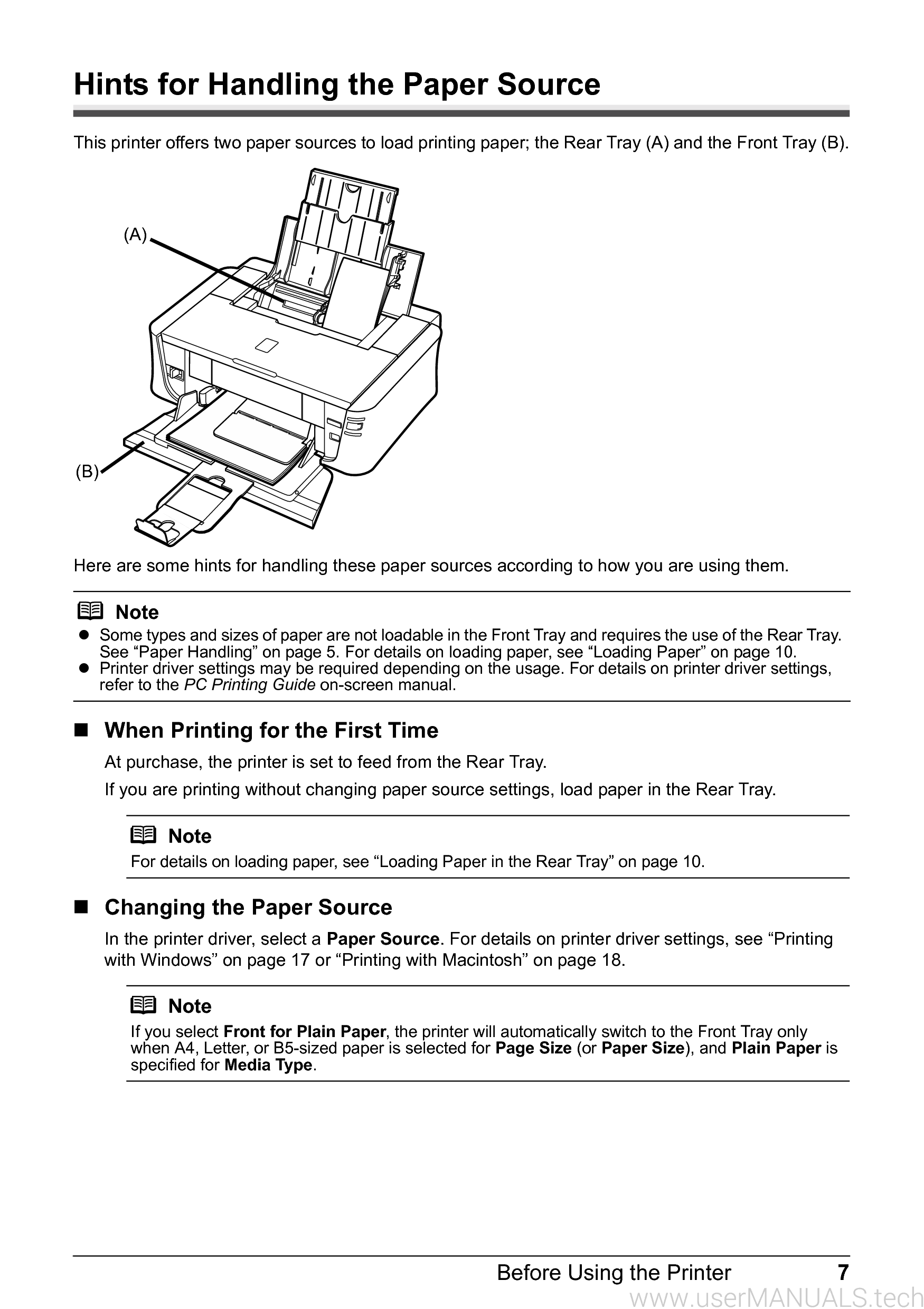 canon pixma ip2600 printer manual