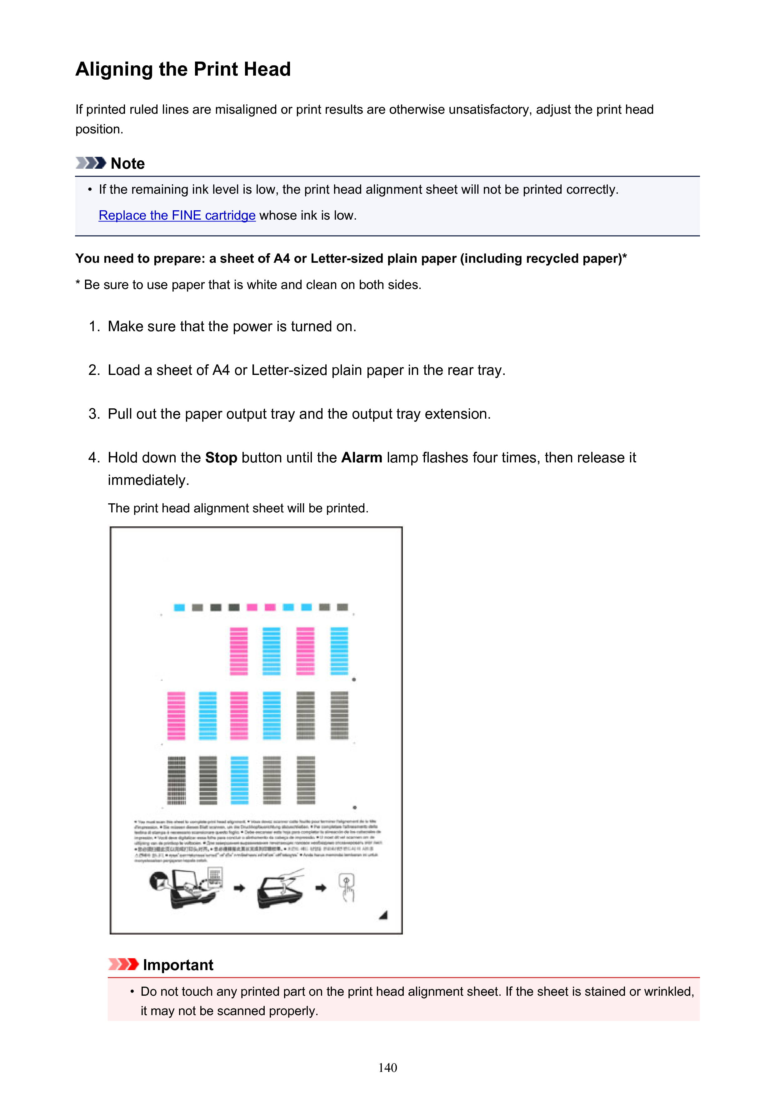 canon pixma mg5220 prints blank pages