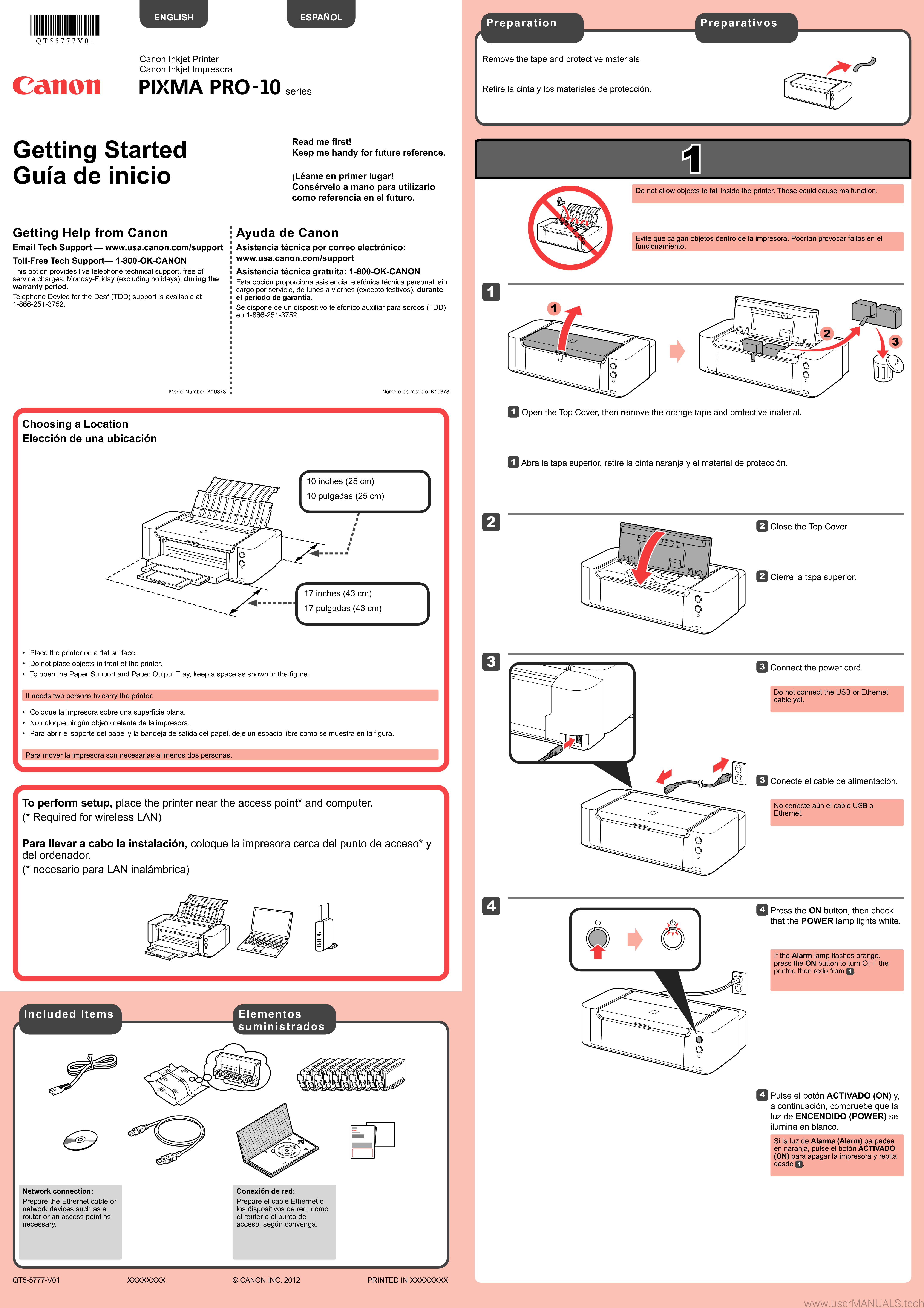 Canon printer PIXMA PRO10 User Manual