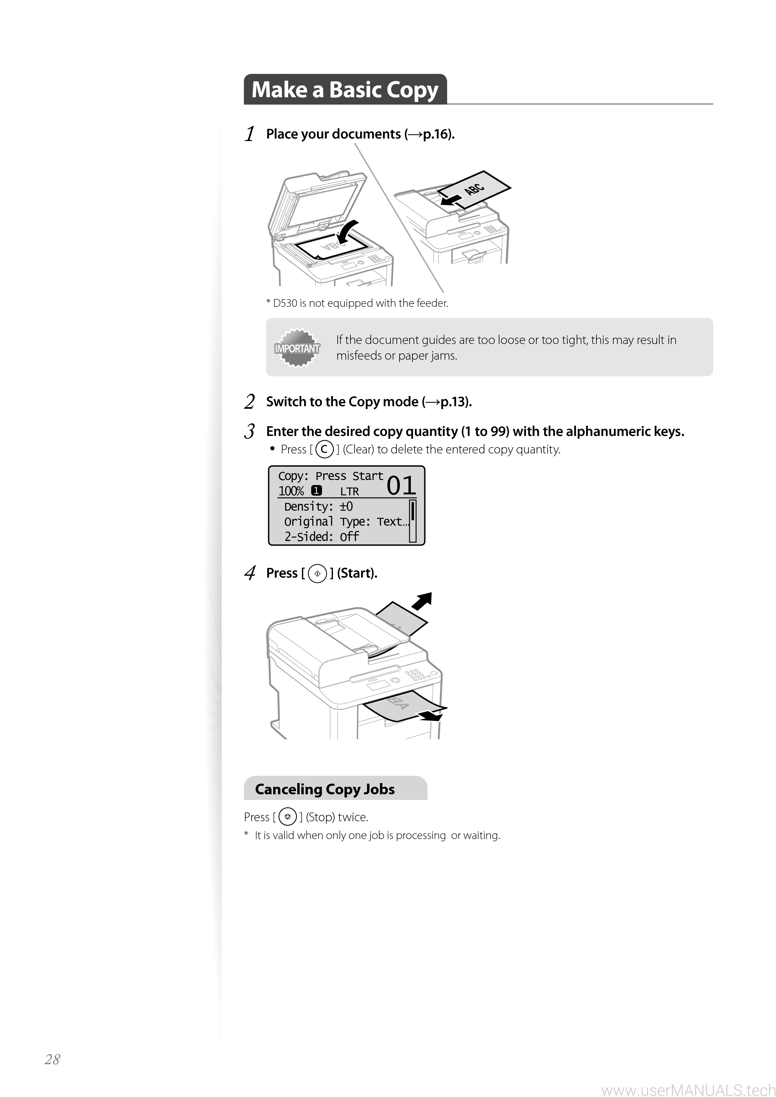 Canon printer imageCLASS D530 User Manual, Page 3