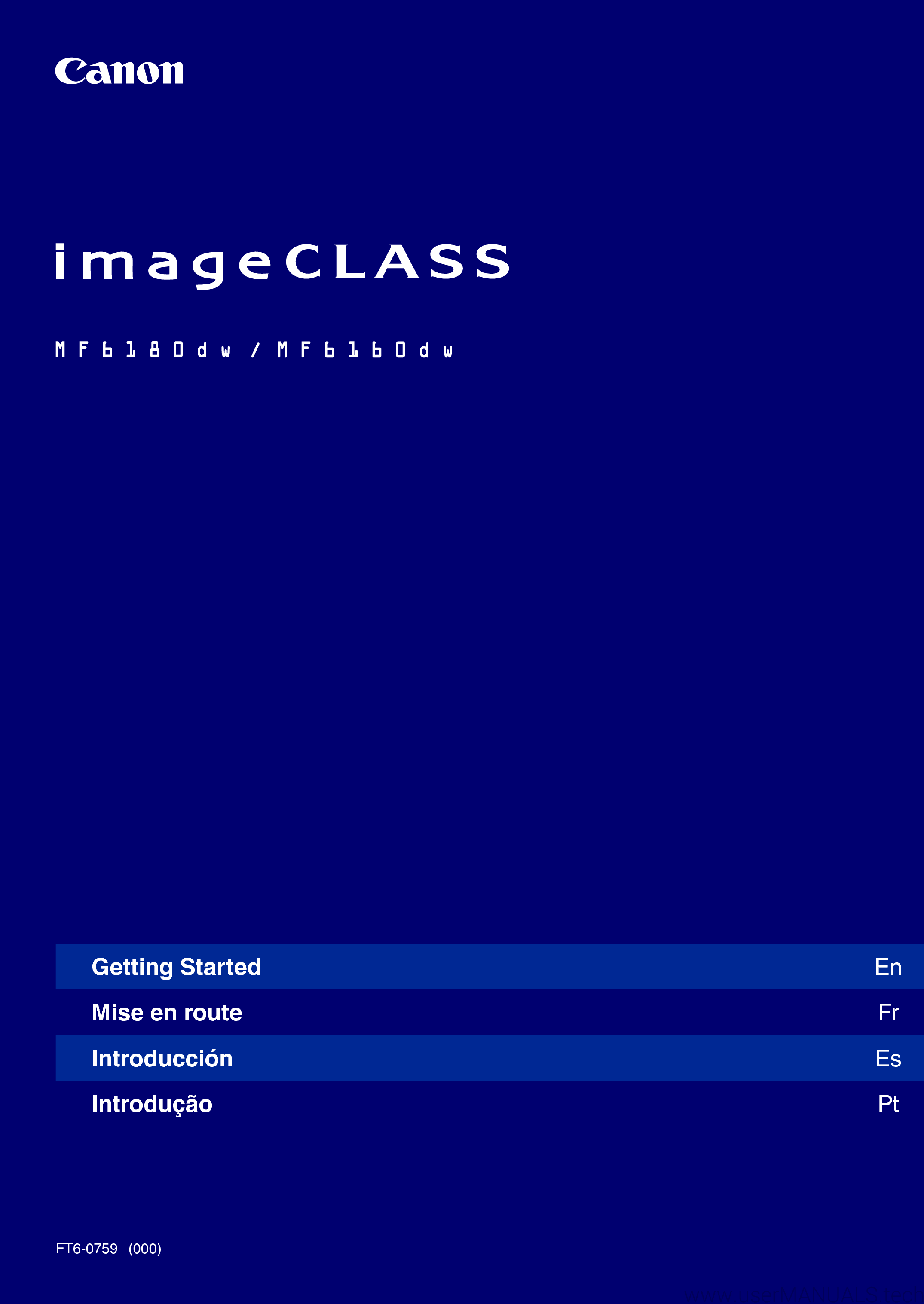 Canon printer imageCLASS MF6160dw User Manual