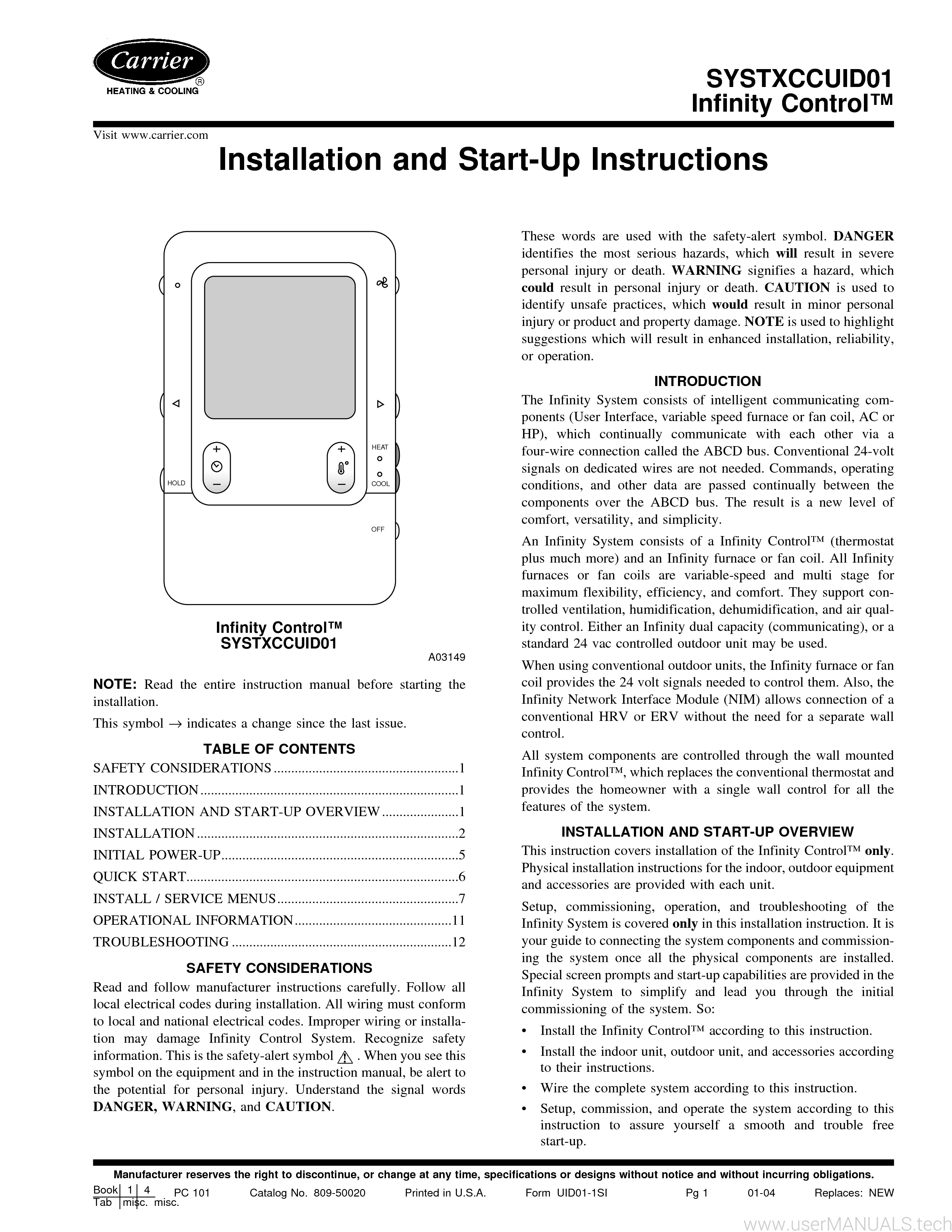 Carrier Systxccuid01 B Manual