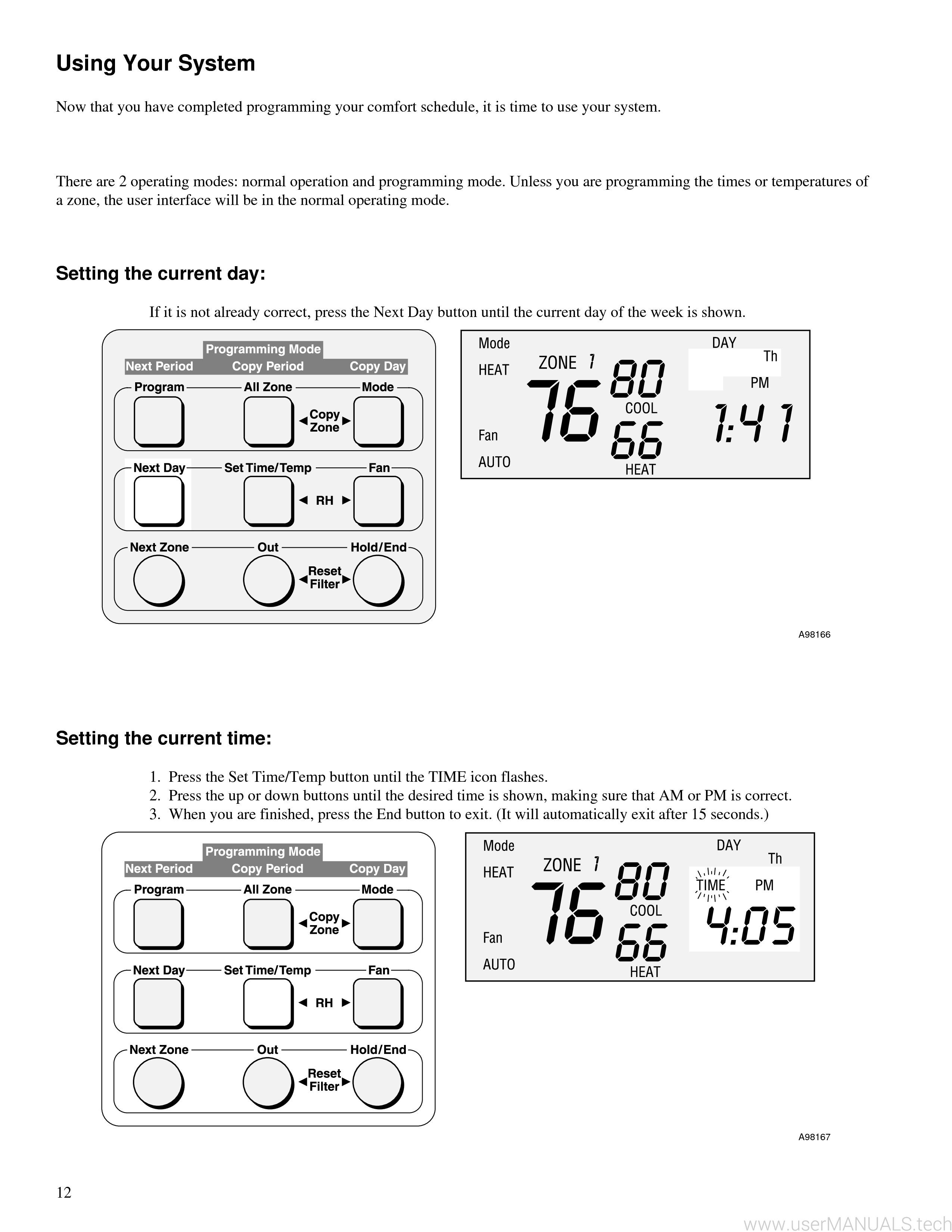 Carrier Thermostat Comfort Zone 2 Manual, Page: 2