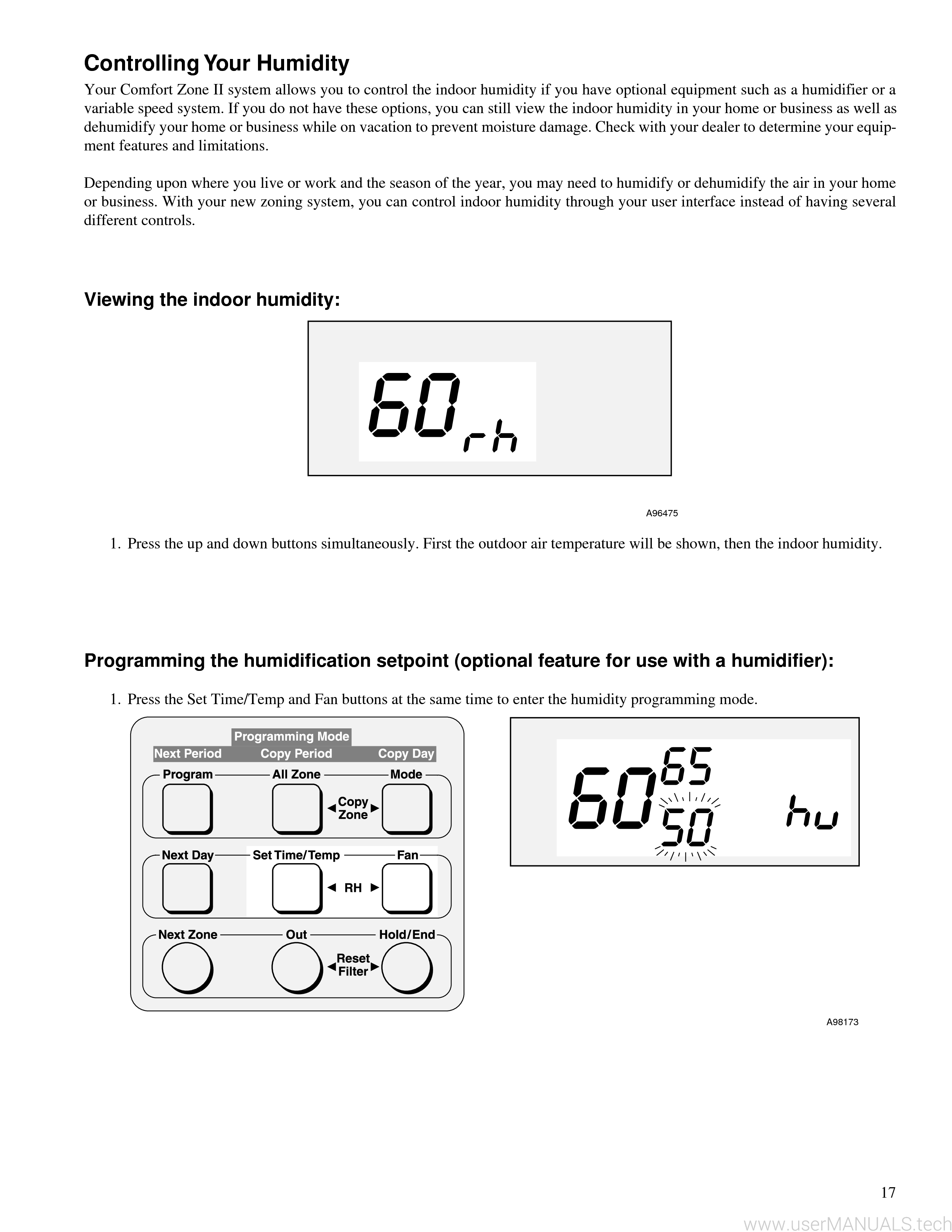 Carrier Thermostat Comfort Zone 2 Manual Page 2