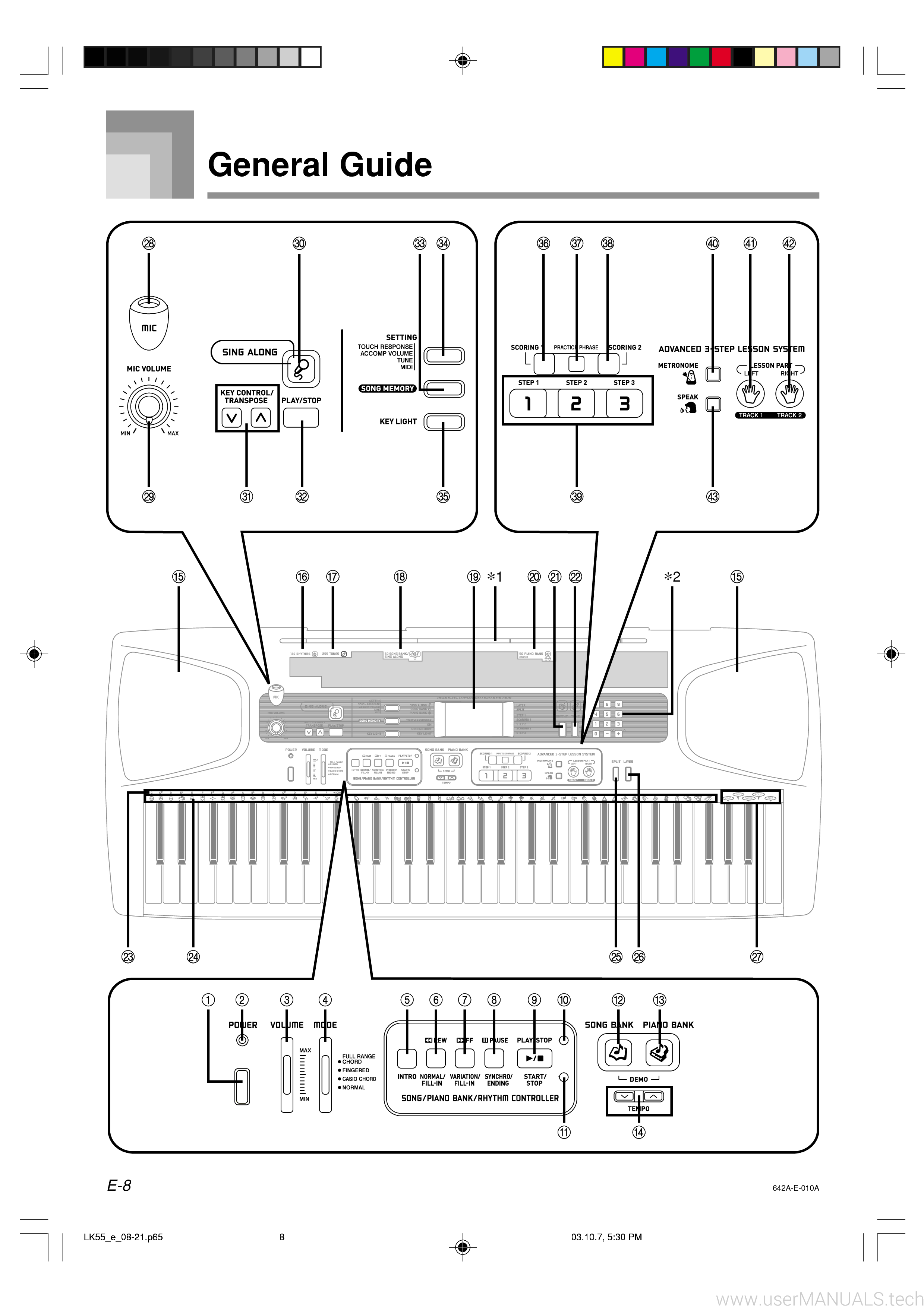 Casio Lk55 Instruction Manual