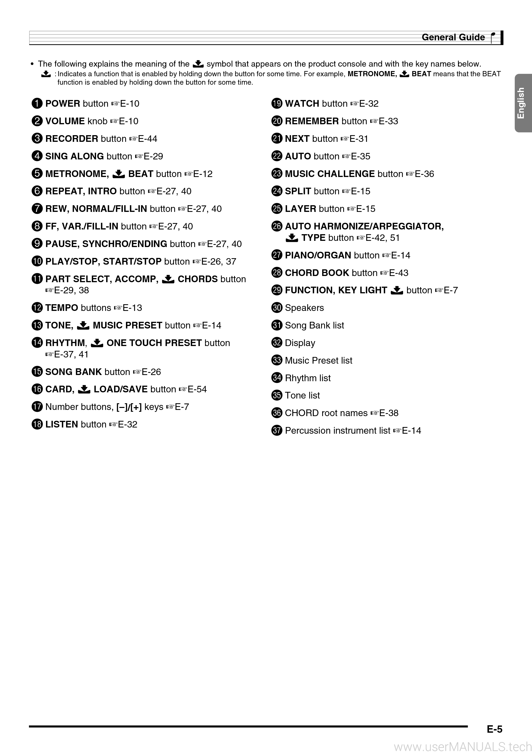 Casio Lk 280 User Guide