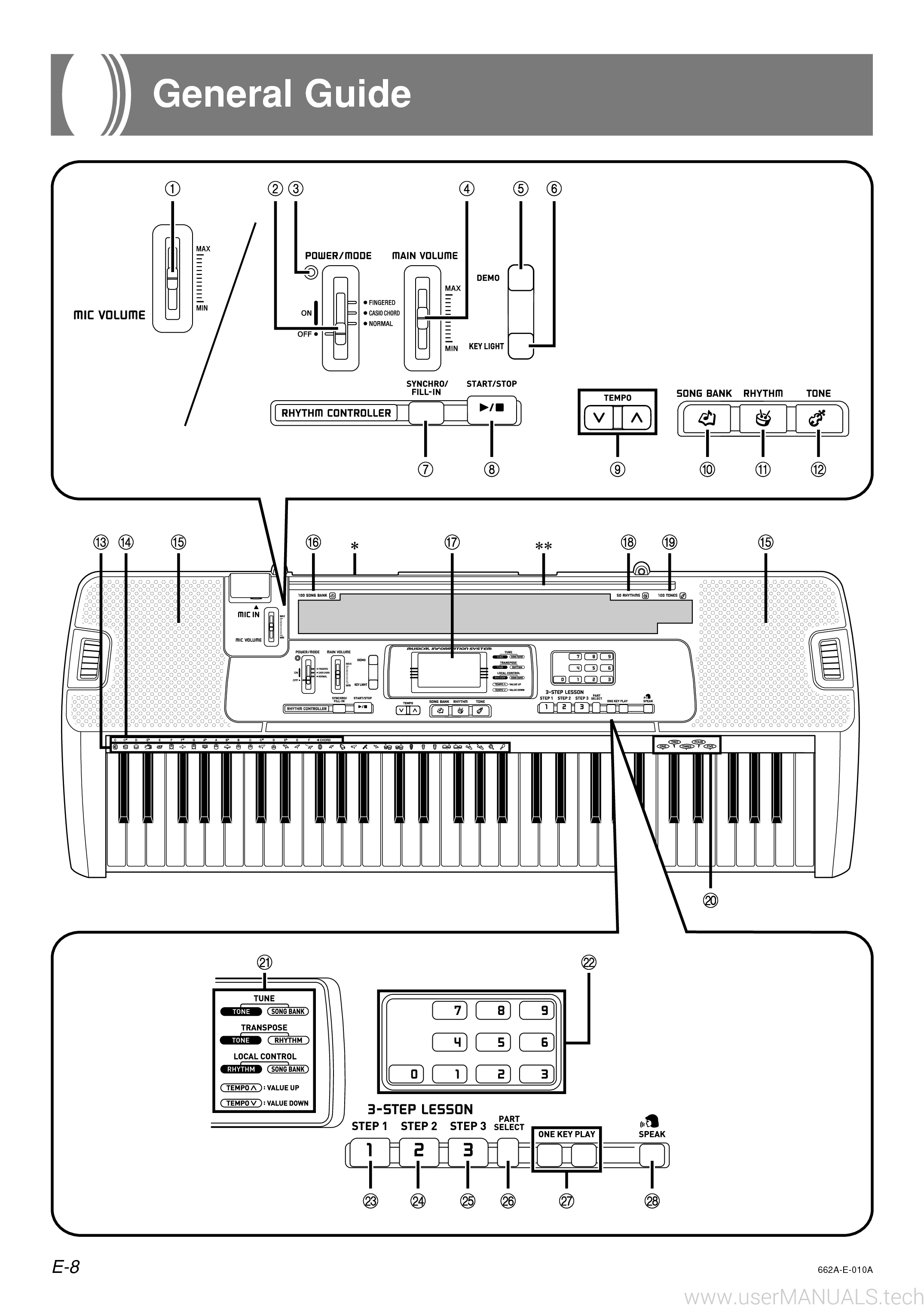 Casio Lk100 Owners Manual