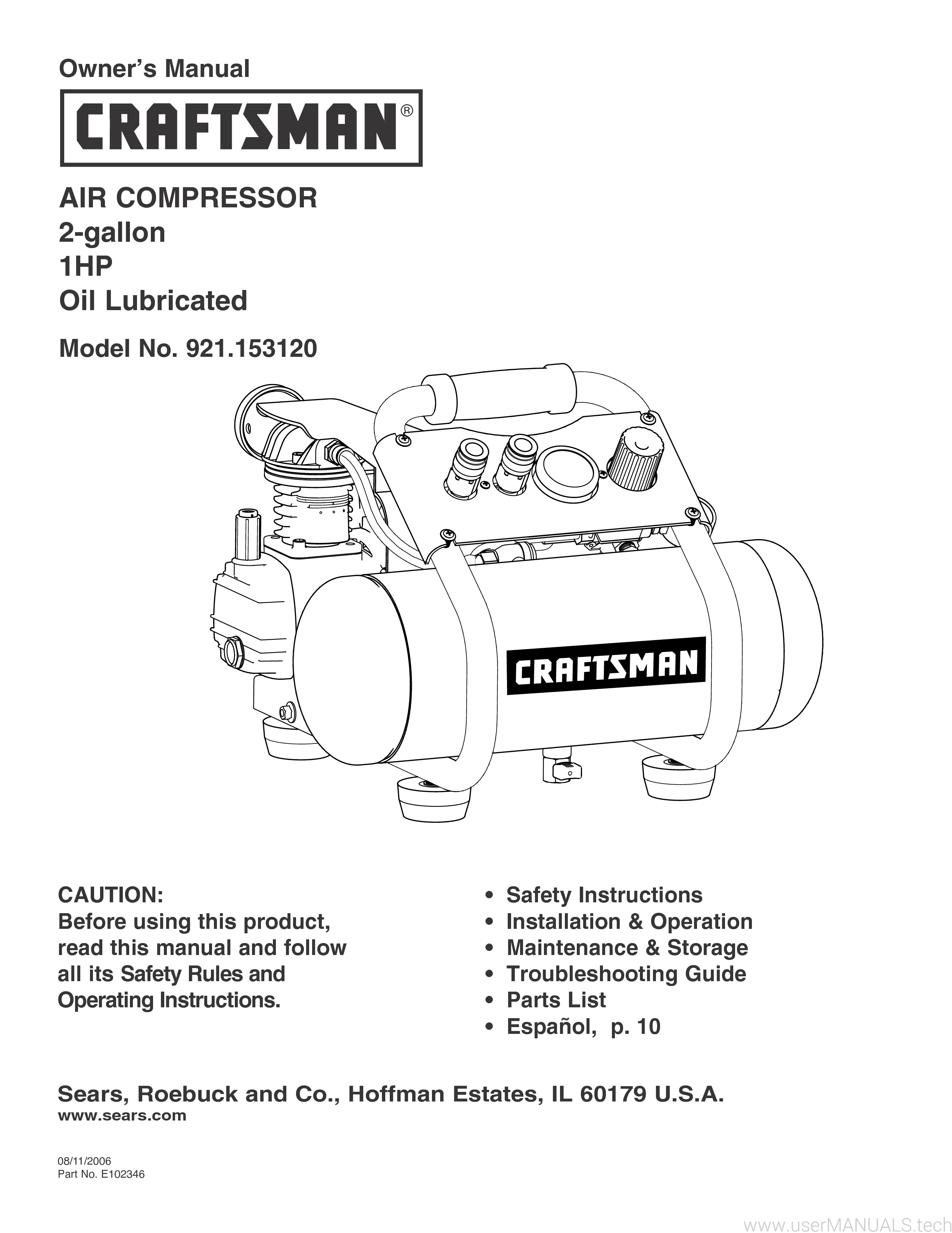 craftsman air compressor parts