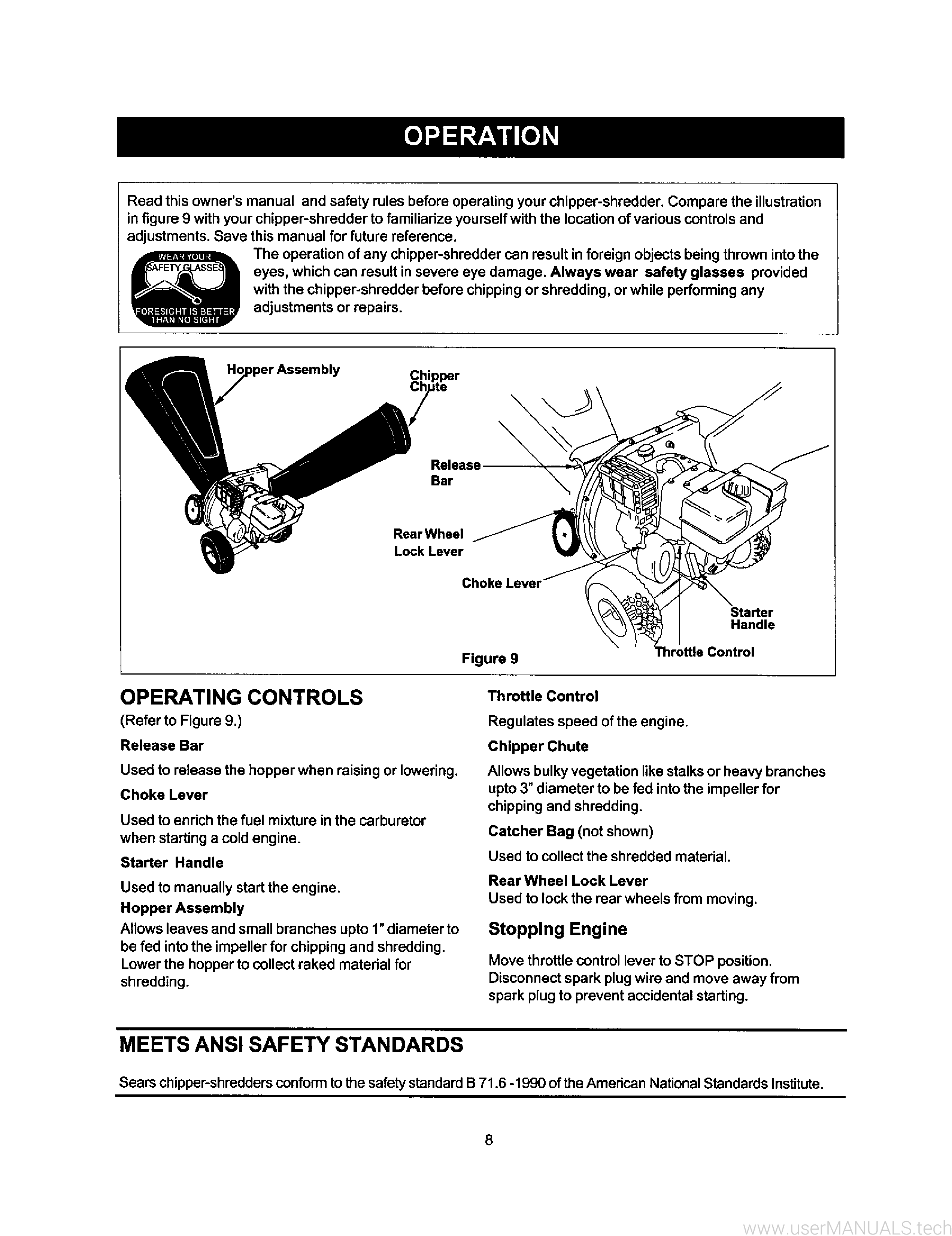 Craftsman 8.5 Hp Chipper Shredder Owners Manual
