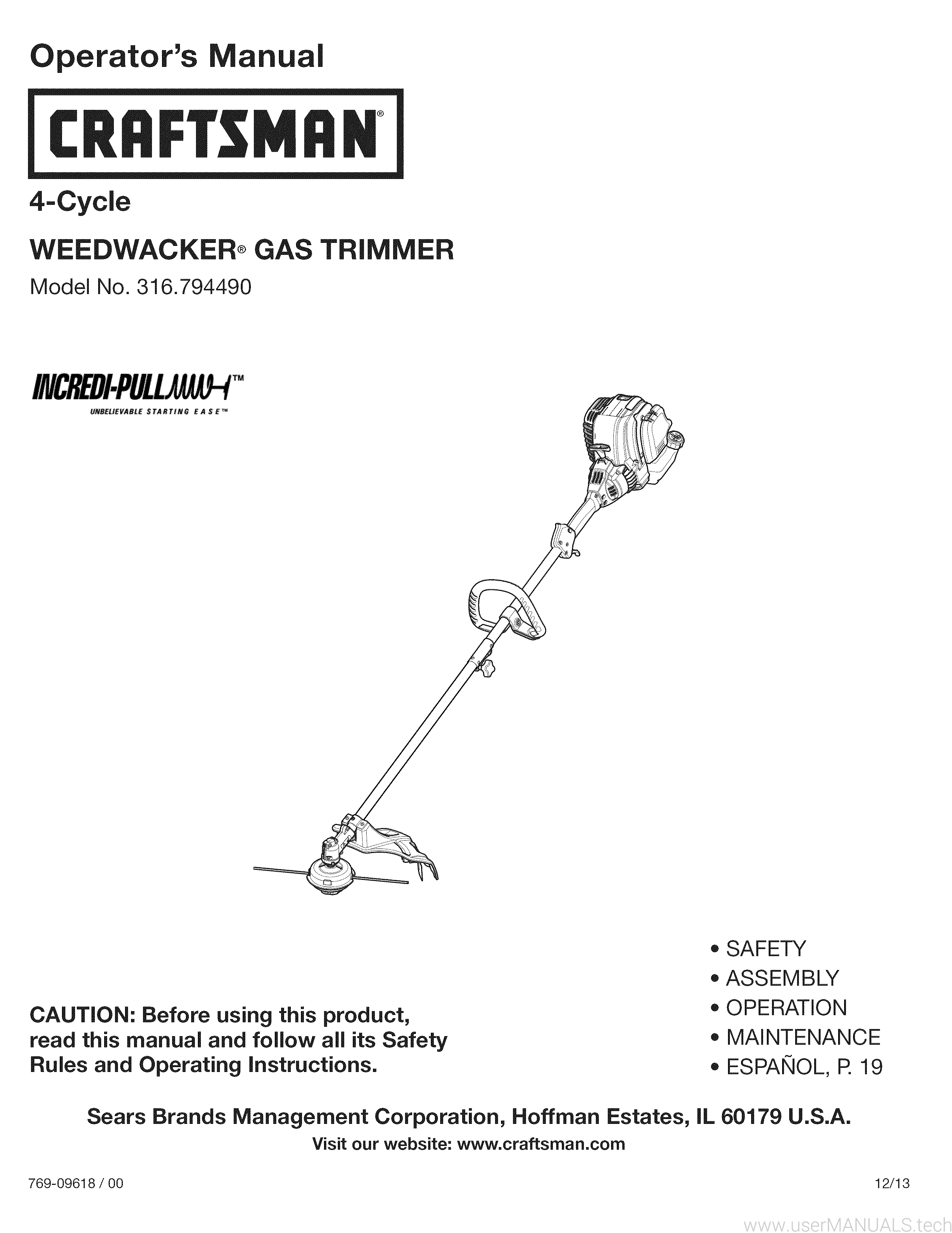 4 Cycle Gasoline Craftsman Weed Eater - Craftsman 4 Cycle Weed Eater Parts Diagram