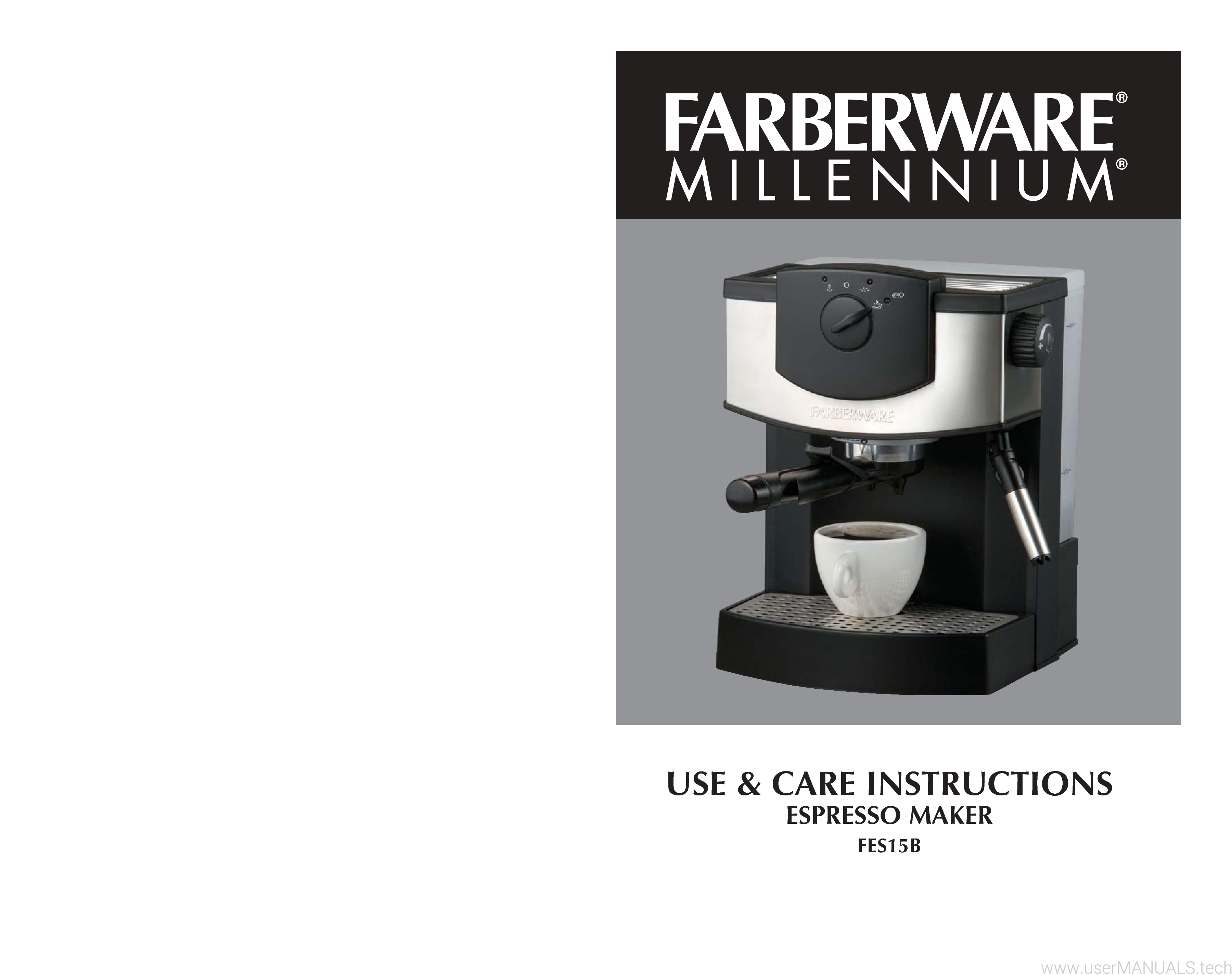 Farberware 15Bar PumpDriven Espresso Machine FES15B User Manual