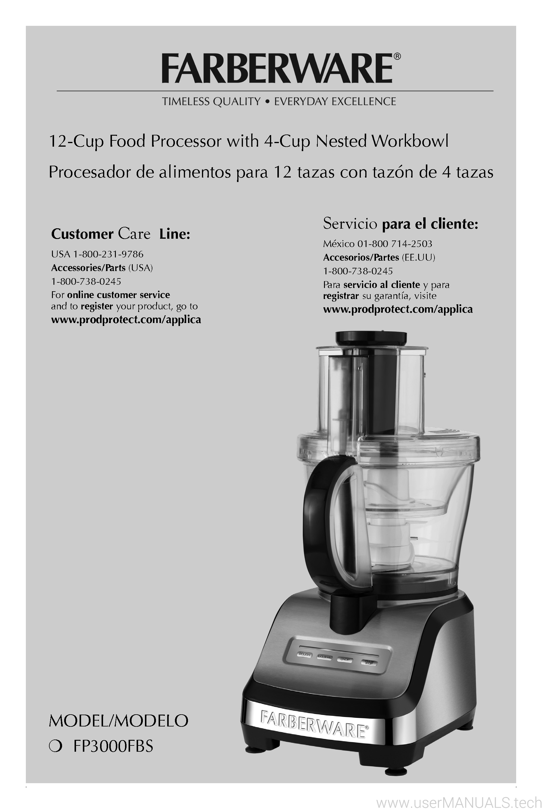 Farberware Food Processor FP3000FBS User Manual