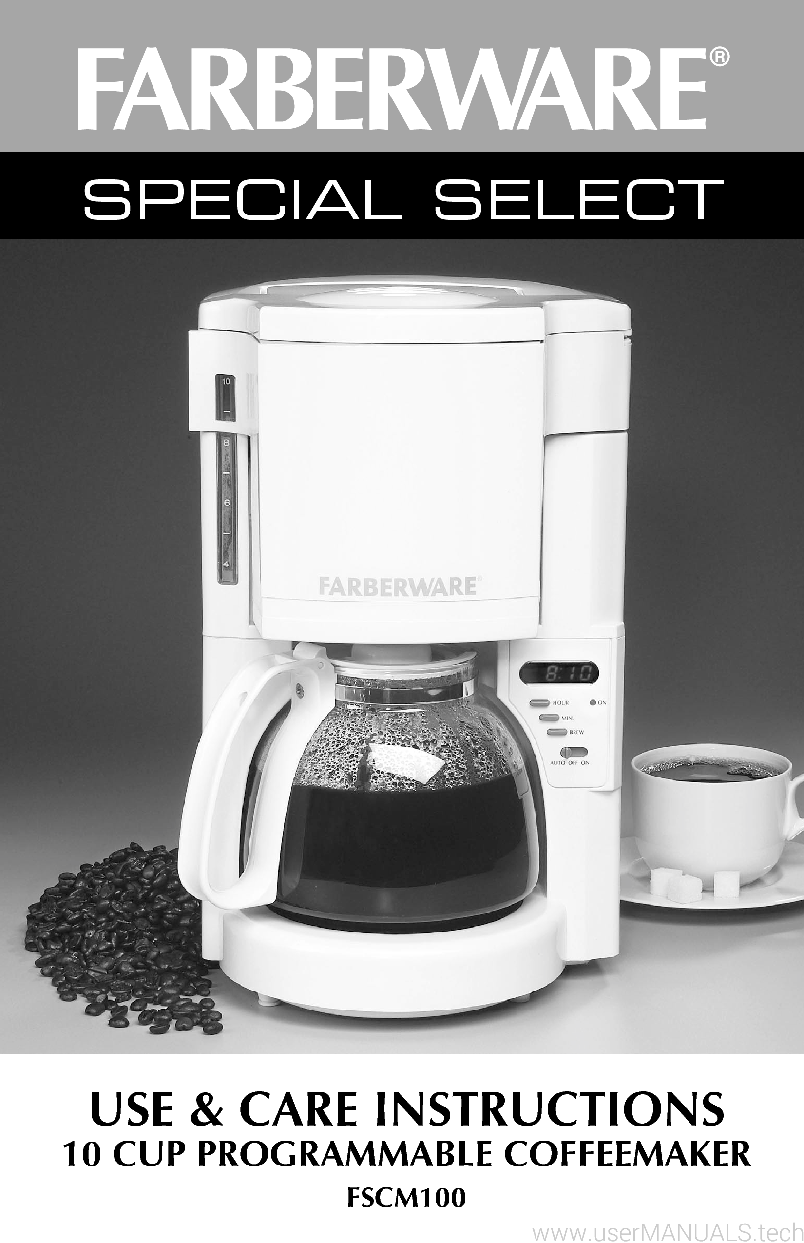 Farberware 10 Cup Coffee Maker FSCM100 User Manual