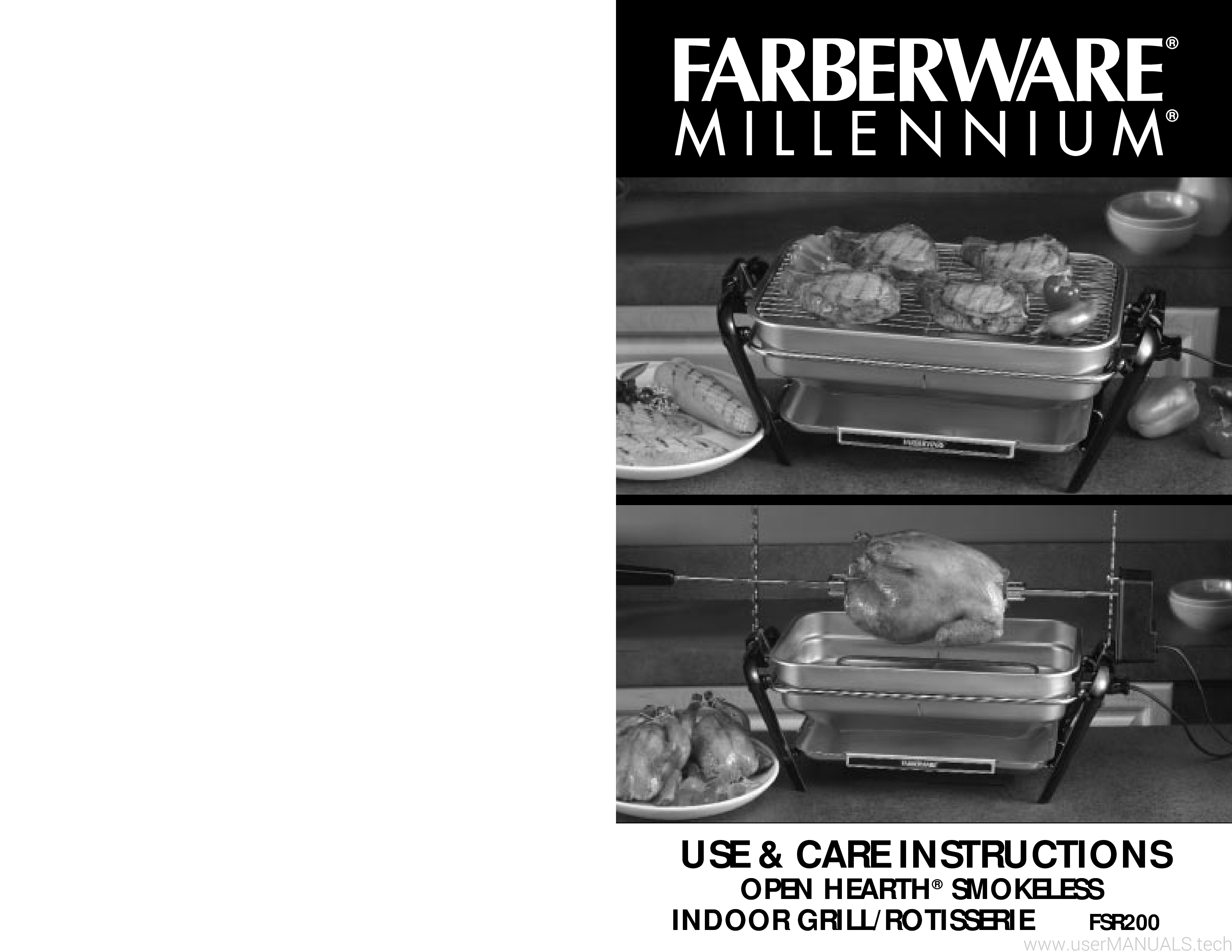 Farberware Open Hearth FSR200 User Manual