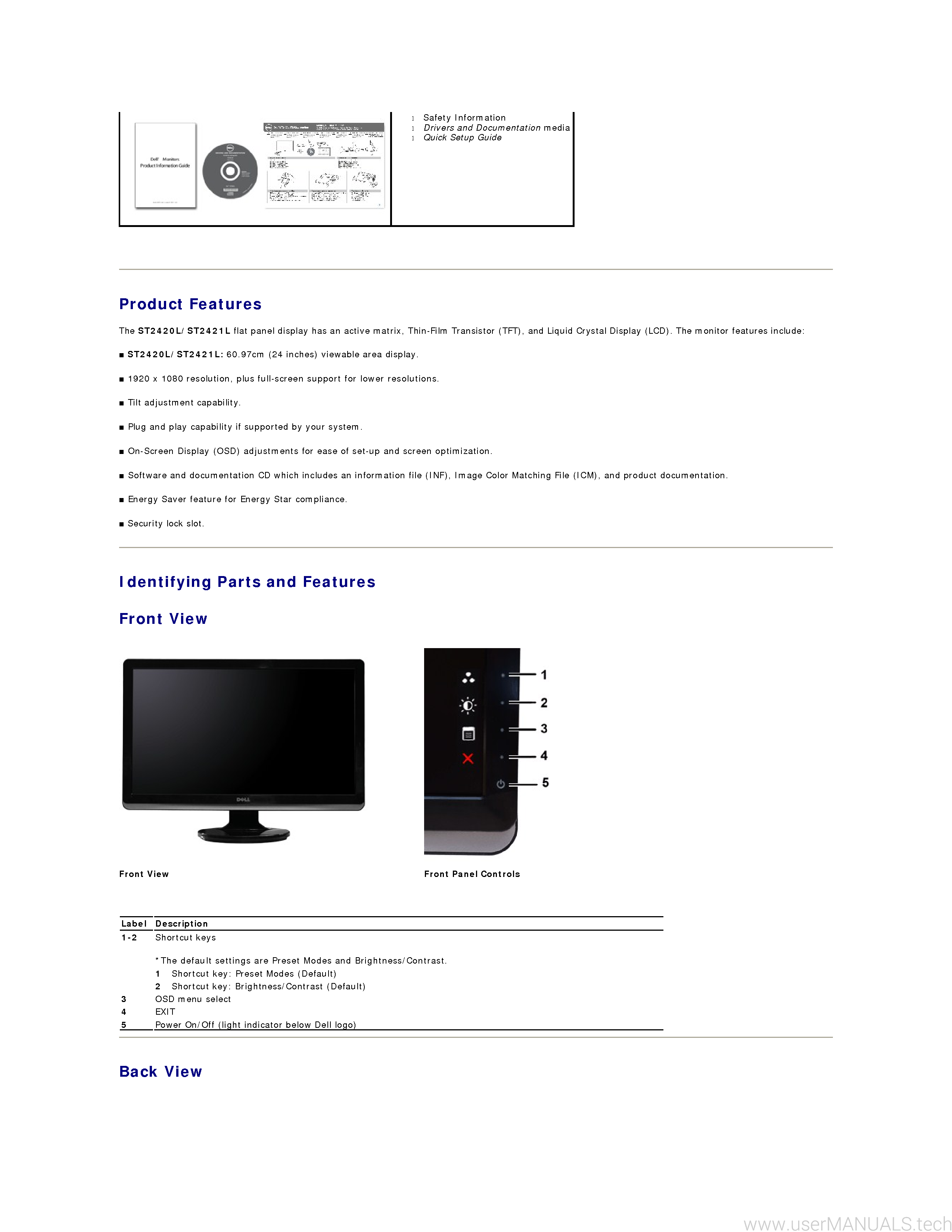 Dell St2420l Users Guide