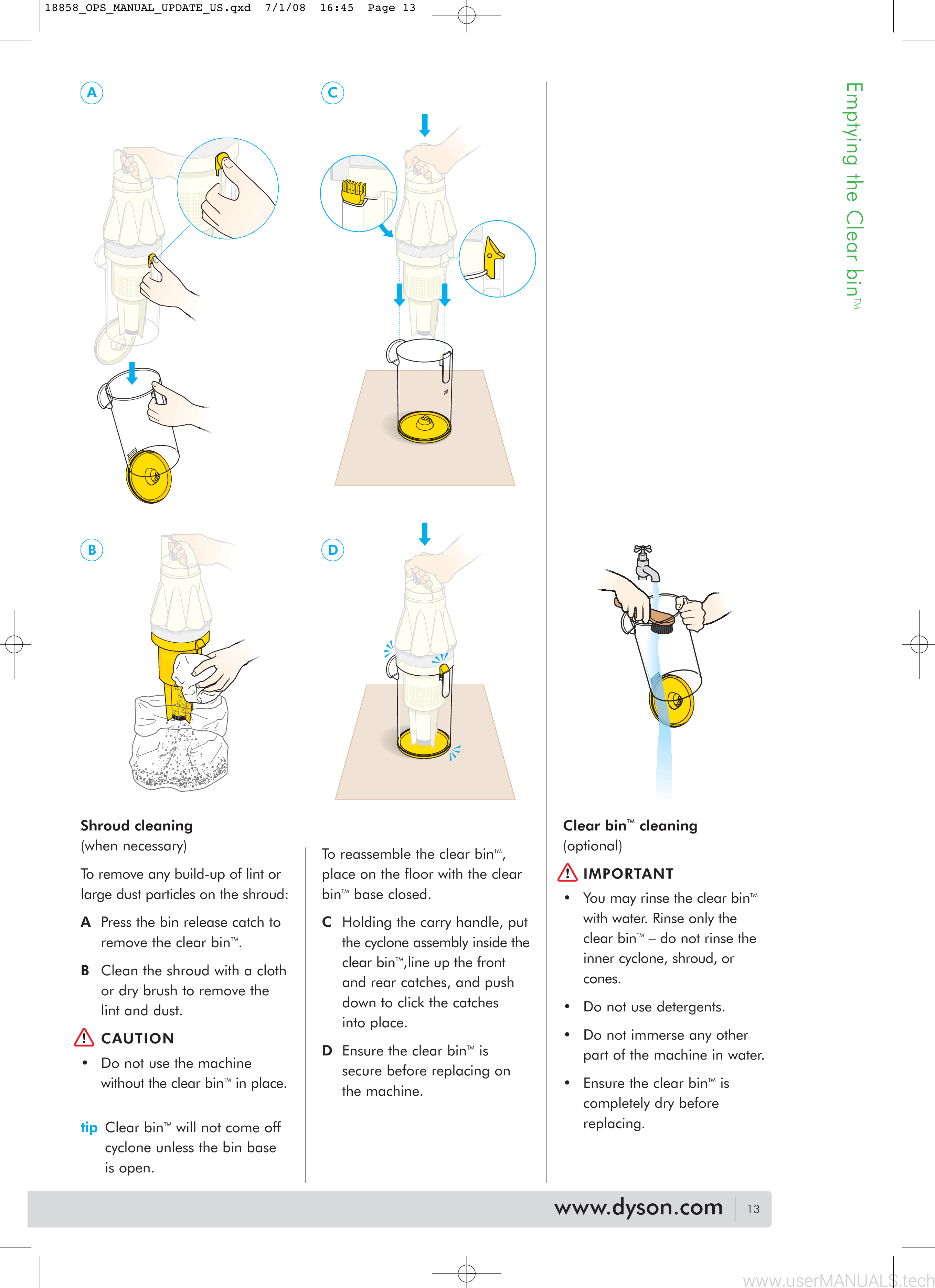 Dyson Root Cyclone 8 Manual, Page 2