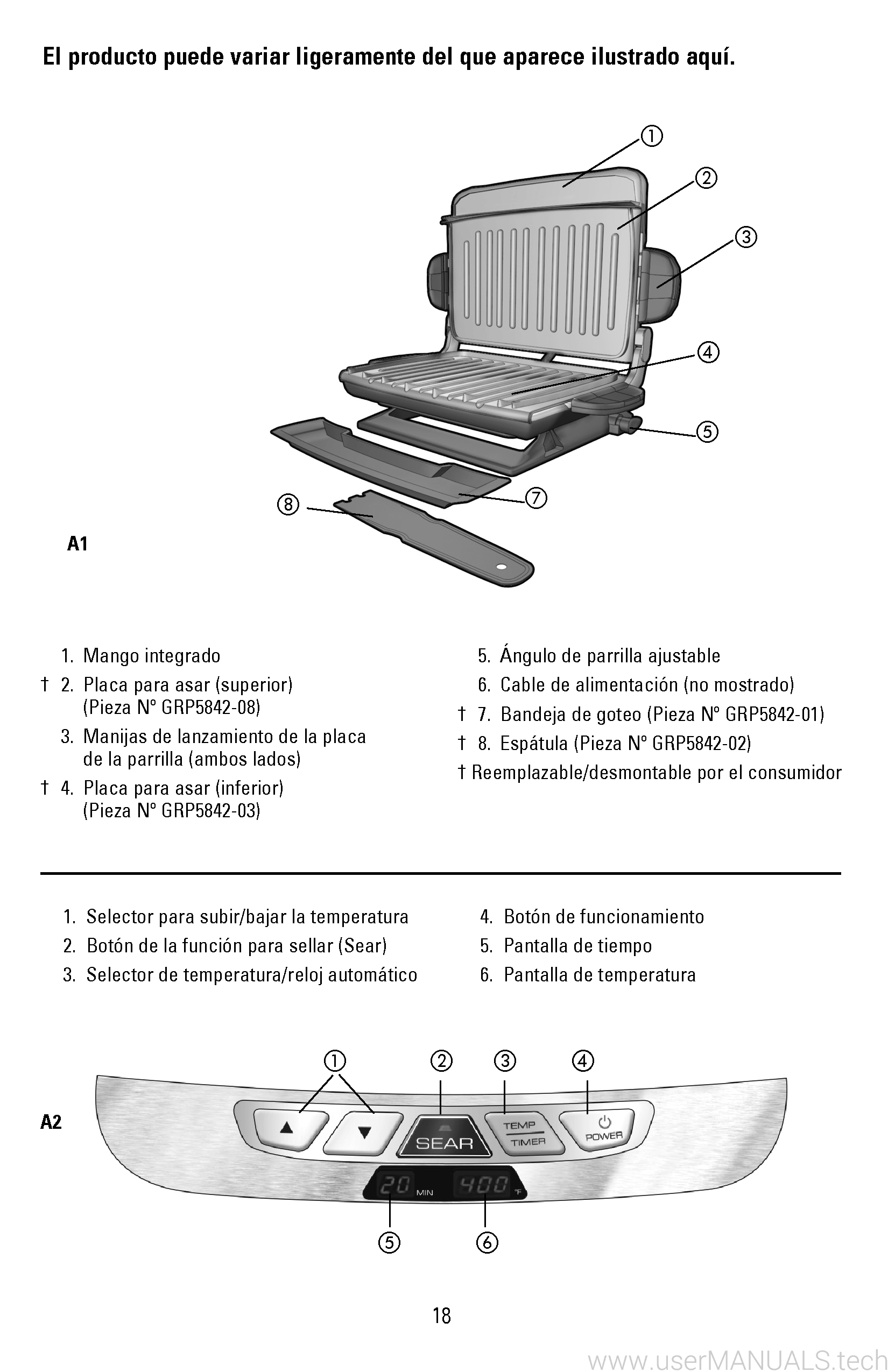 George Foreman Evolve Grill GRP4842 User Manual, Page: 2