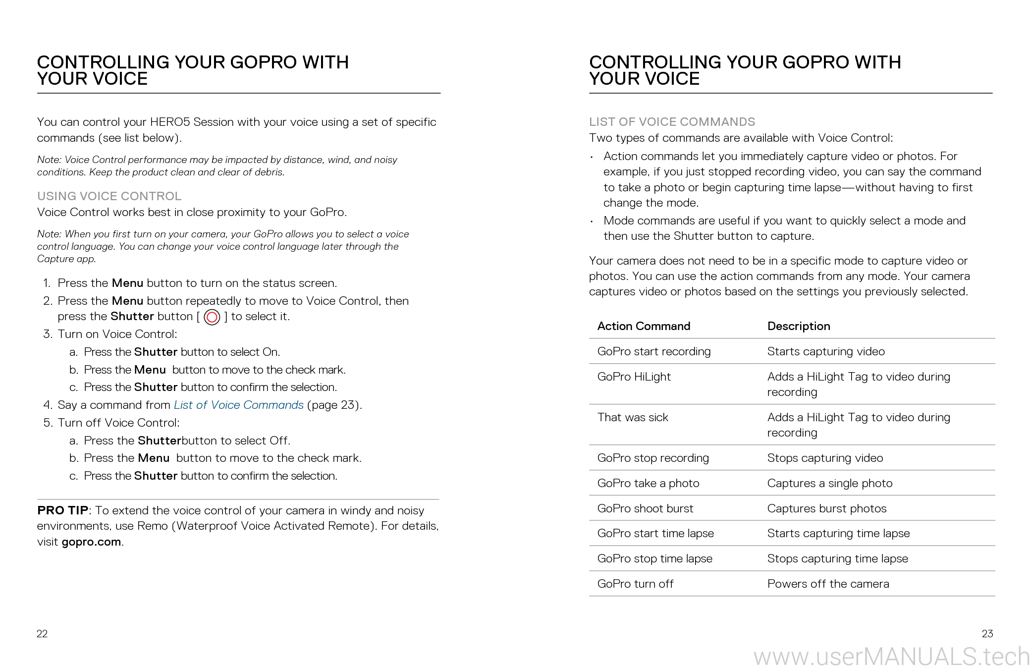 GoPro Hero5 Session User Manual, Page 2