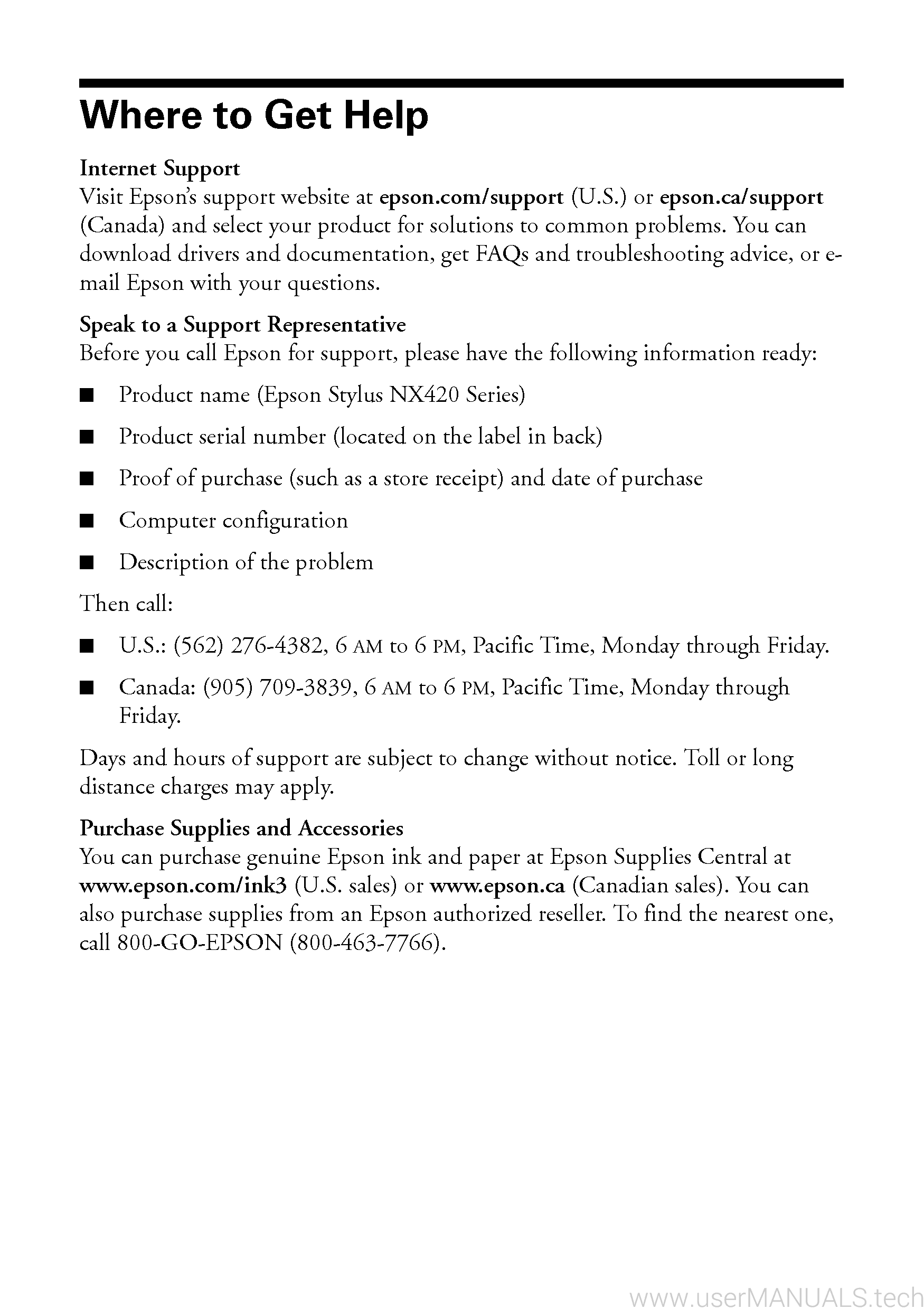 Epson Stylus NX420 User Manual, Page: 5