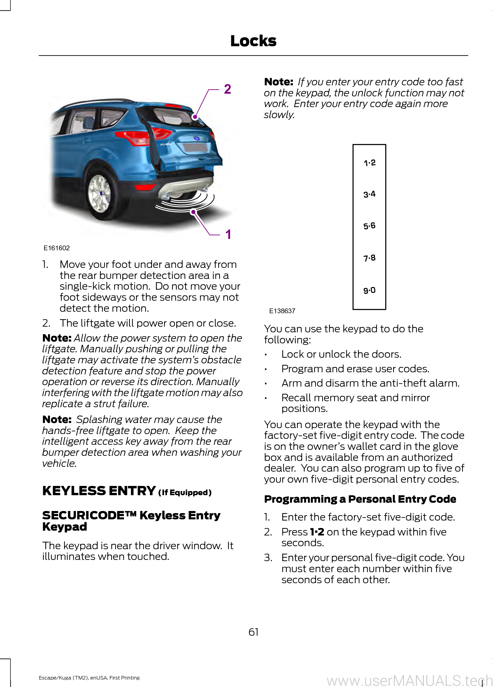Ford Escape 2017 Owners Manual, Page 7