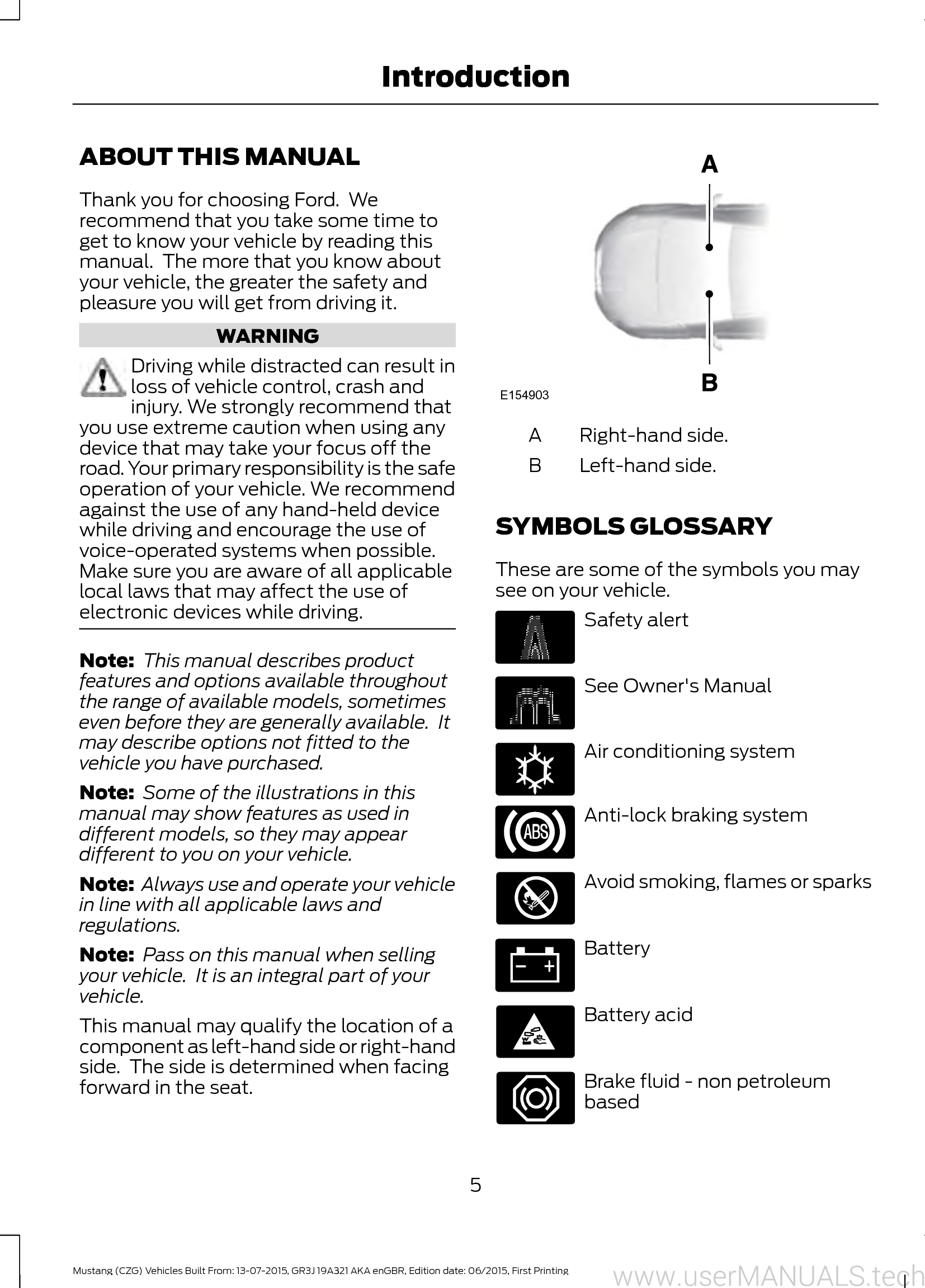 Ford Mustang Owners Manual