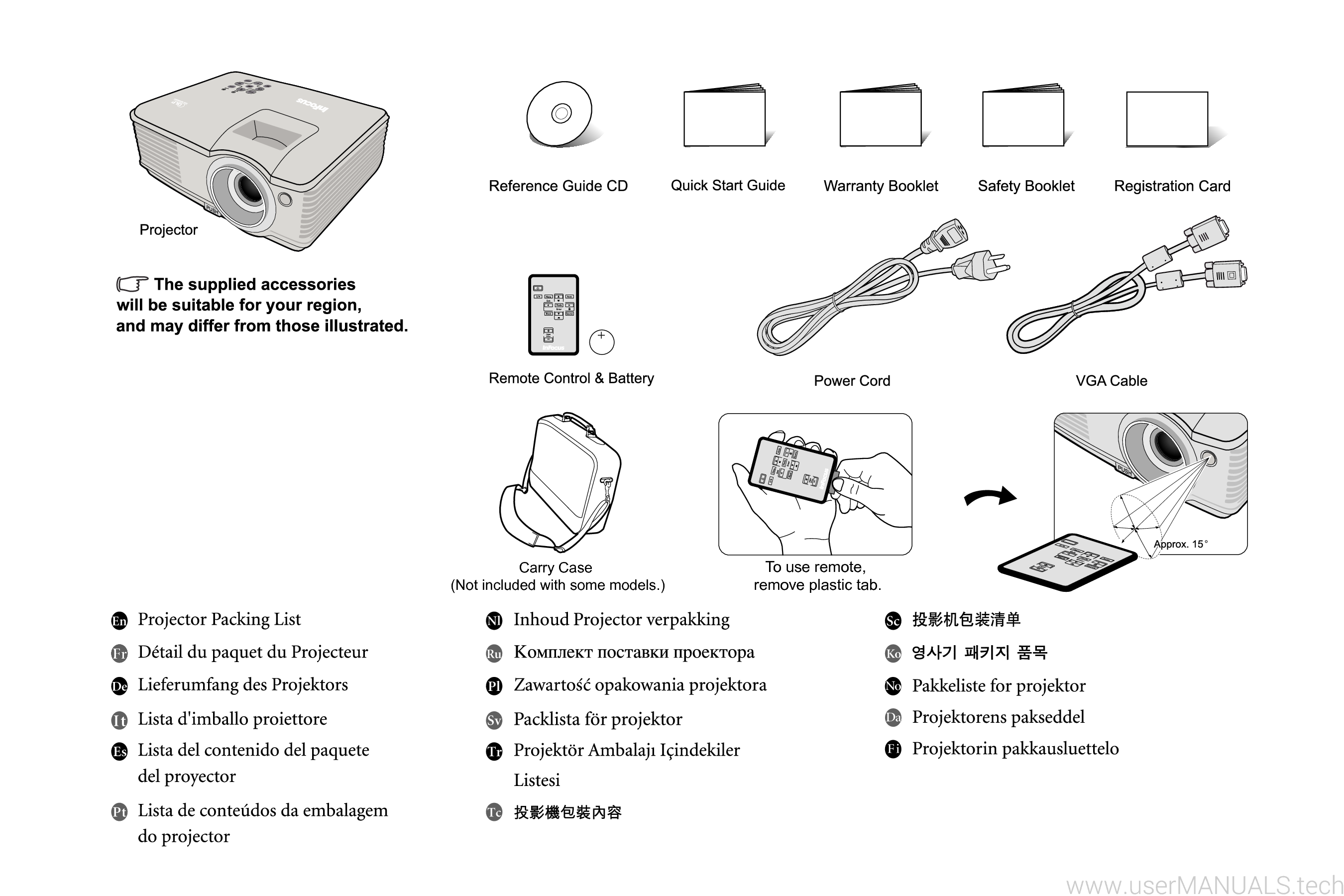 InFocus In104 Quickstart Manual