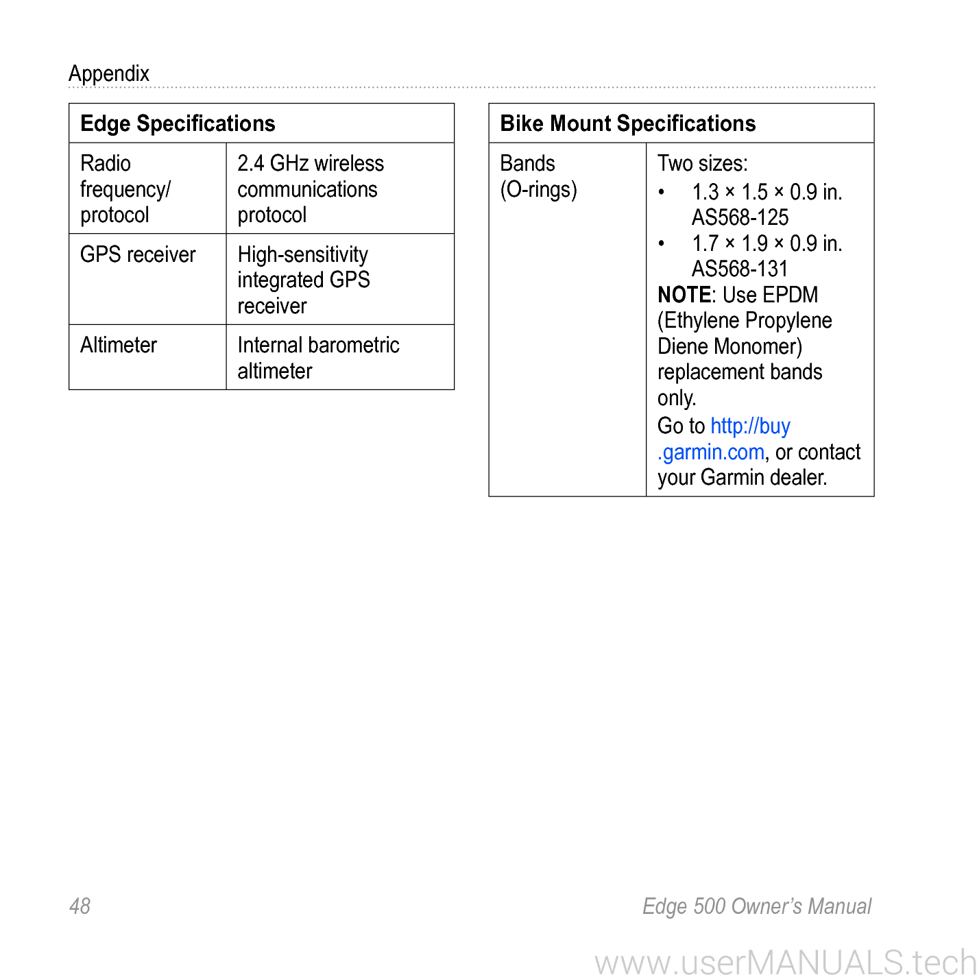 Garmin Edge 500 Owners Manual, Page 6