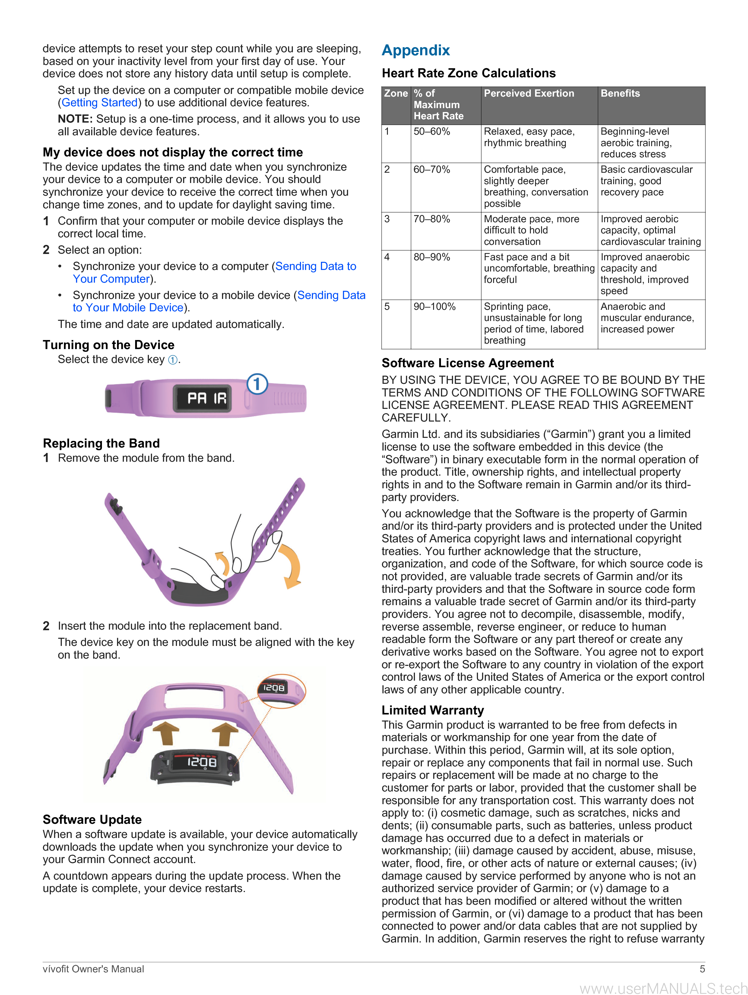 Garmin Vivofit Owners Manual