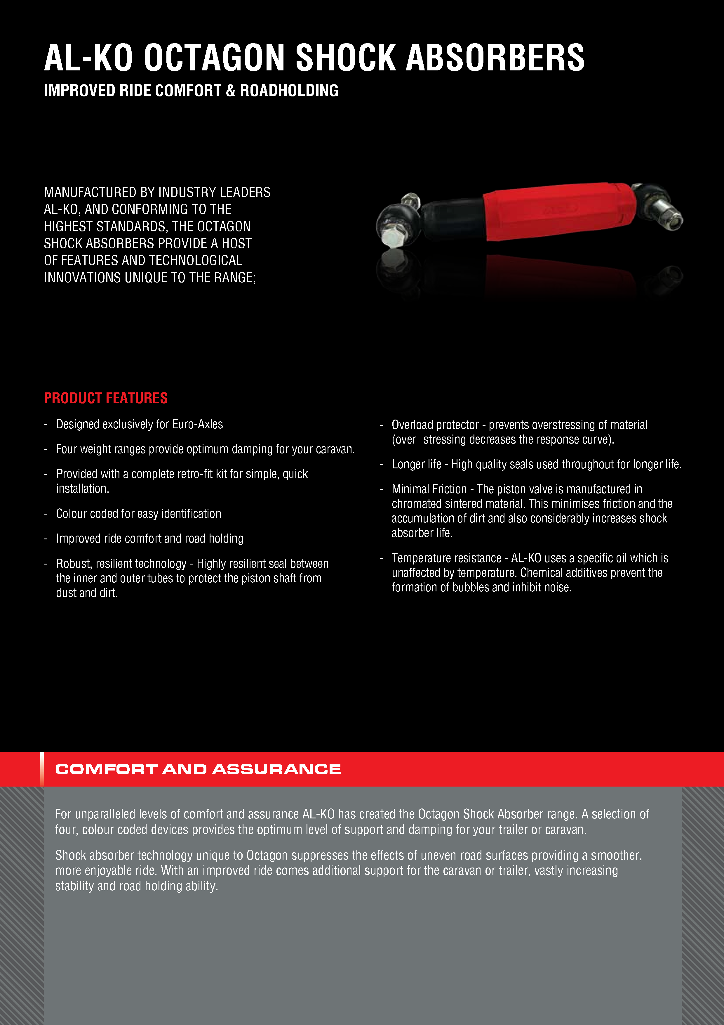 AL-KO Octagon Shock Absorbers Handbook User Manual