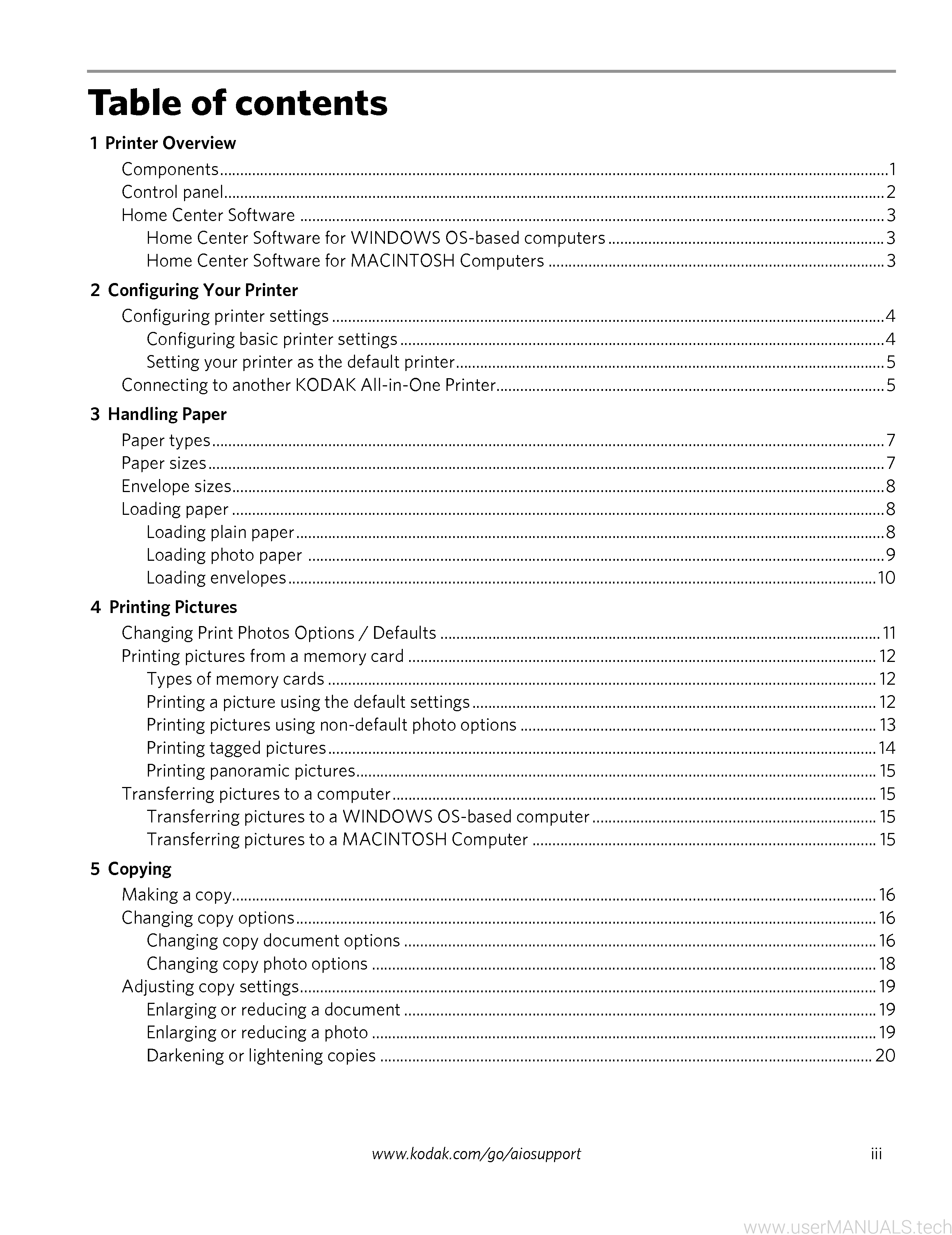 Kodak ESP 3250 User Manual