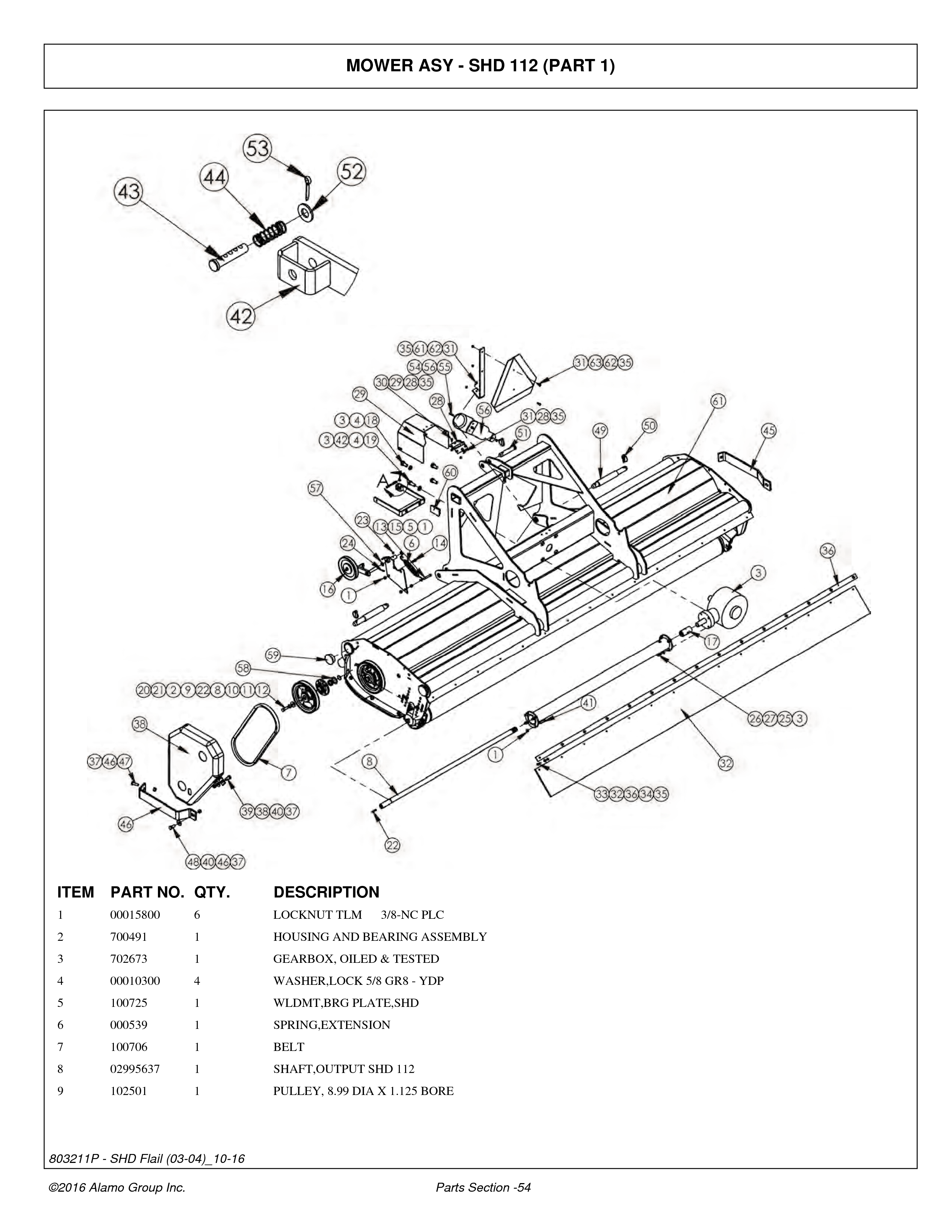 Alamo Super Heavy Duty Flail Parts Manual 803211P, Page: 6