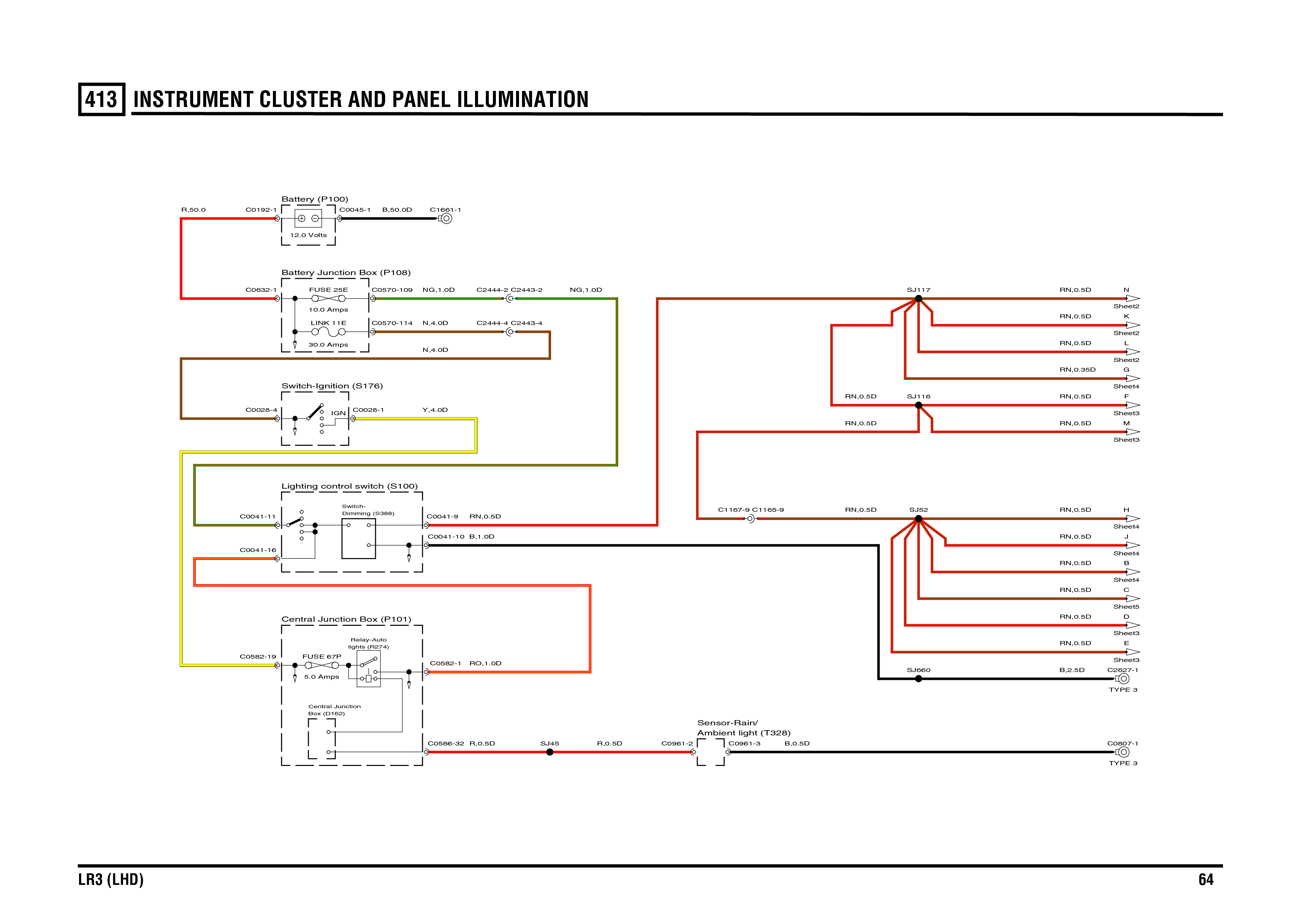 Land Rover Lr3 Electrical Circuit Diagrams Rover Manual, Page: 7