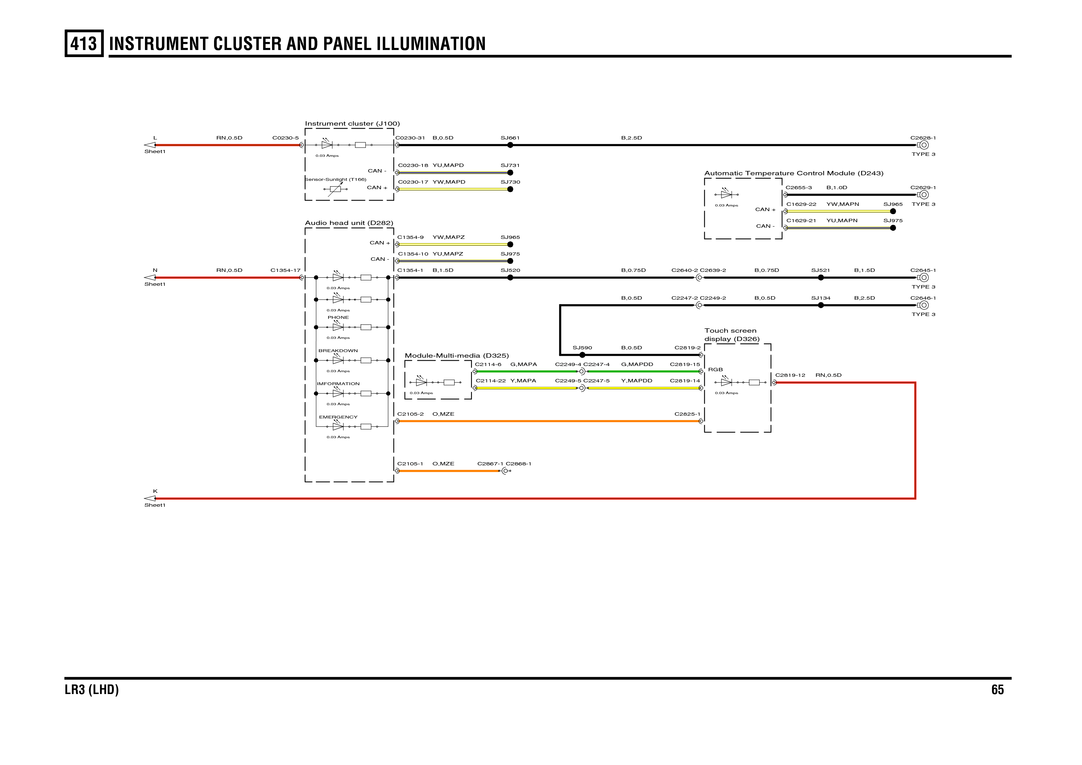 Land Rover Lr3 Electrical Circuit Diagrams Rover Manual, Page: 7