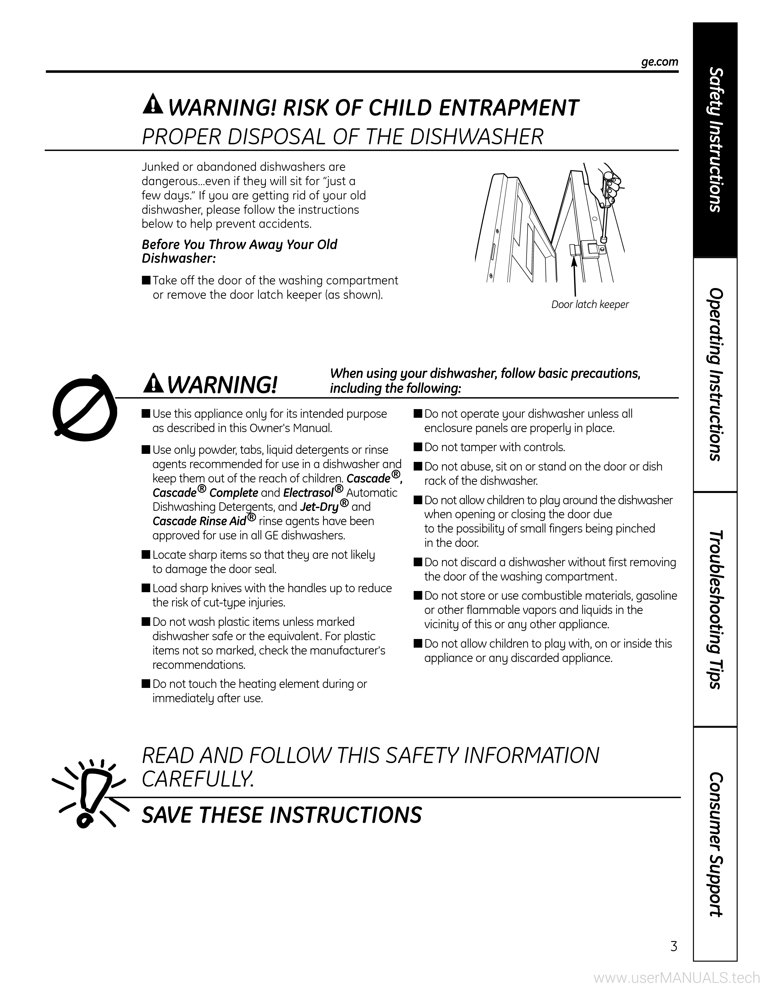 GE Profile Quiet Power 5 Manual