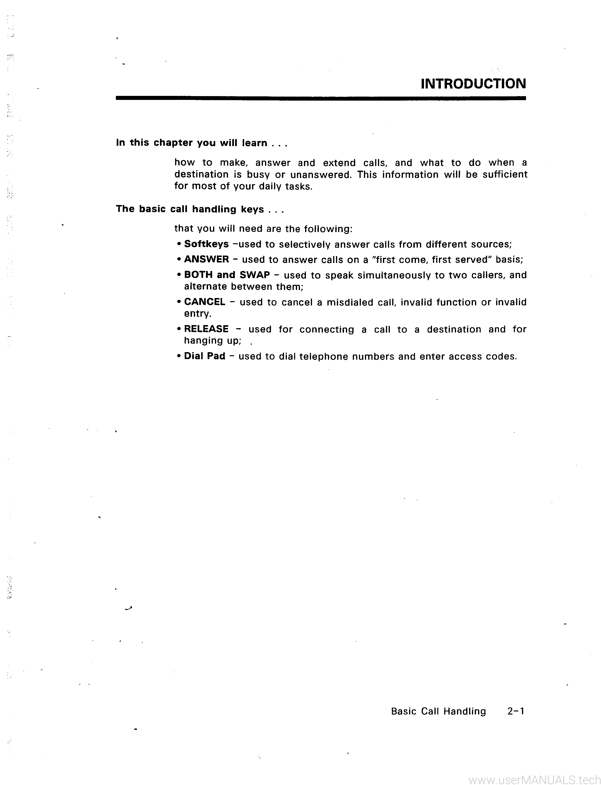 Mitel Sx-50 ATTENDANT CONSOLE USER GUIDE , Page: 2