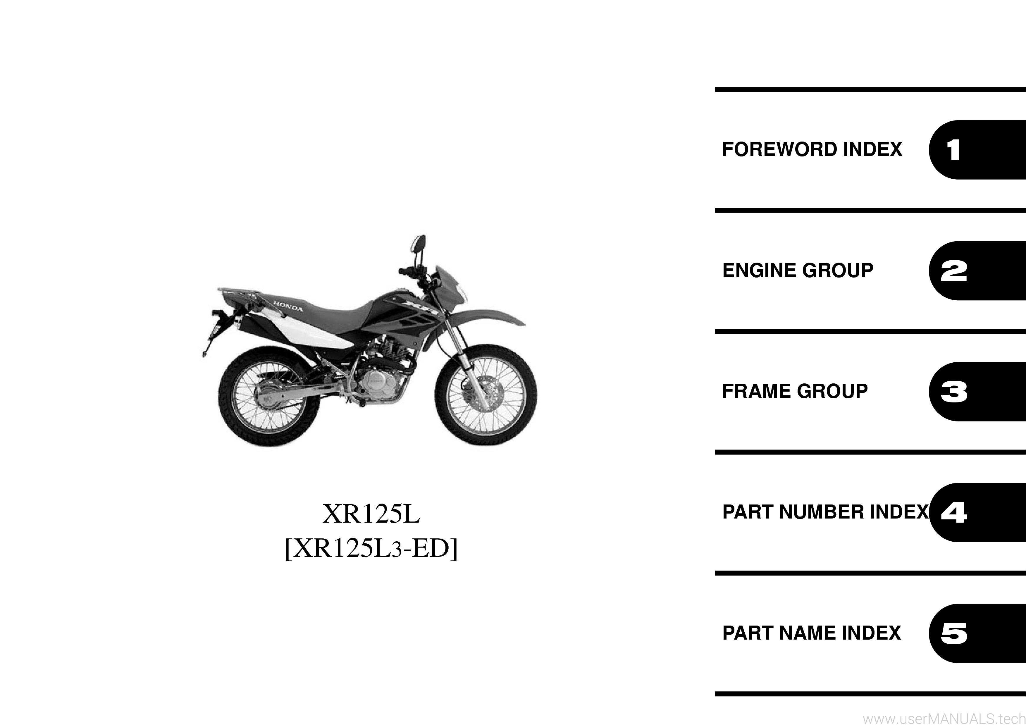 Honda Xr L Service Manual