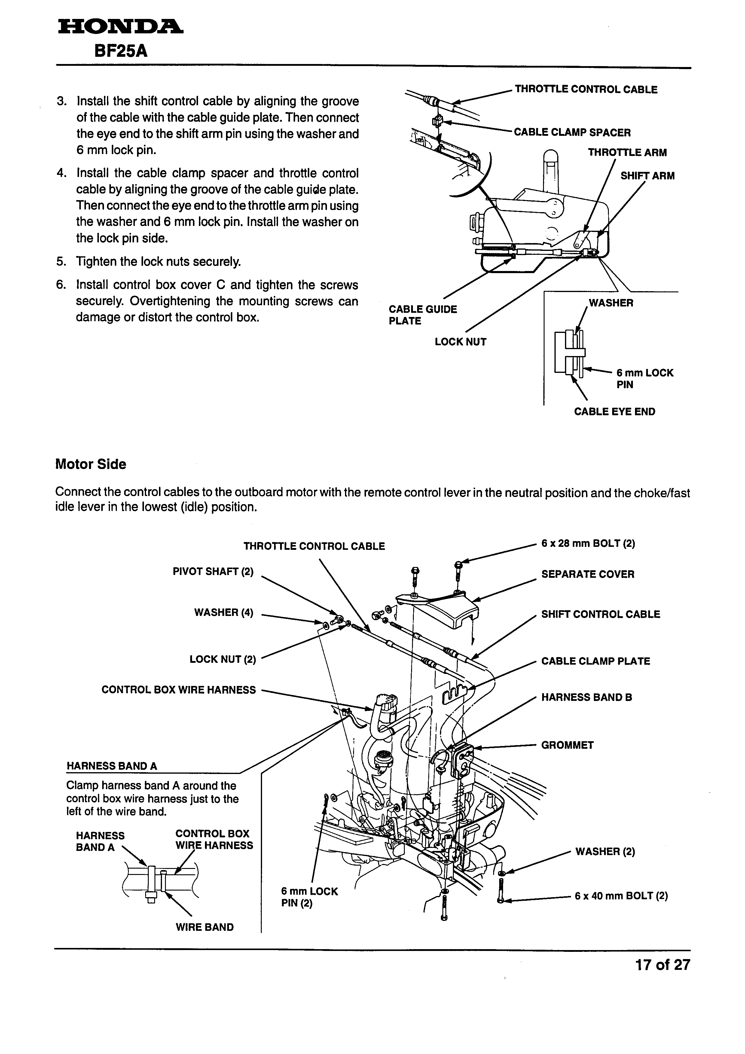 Honda Outboard Set Up Installation And Pre Delivery Bf25a Manual, Page: 2